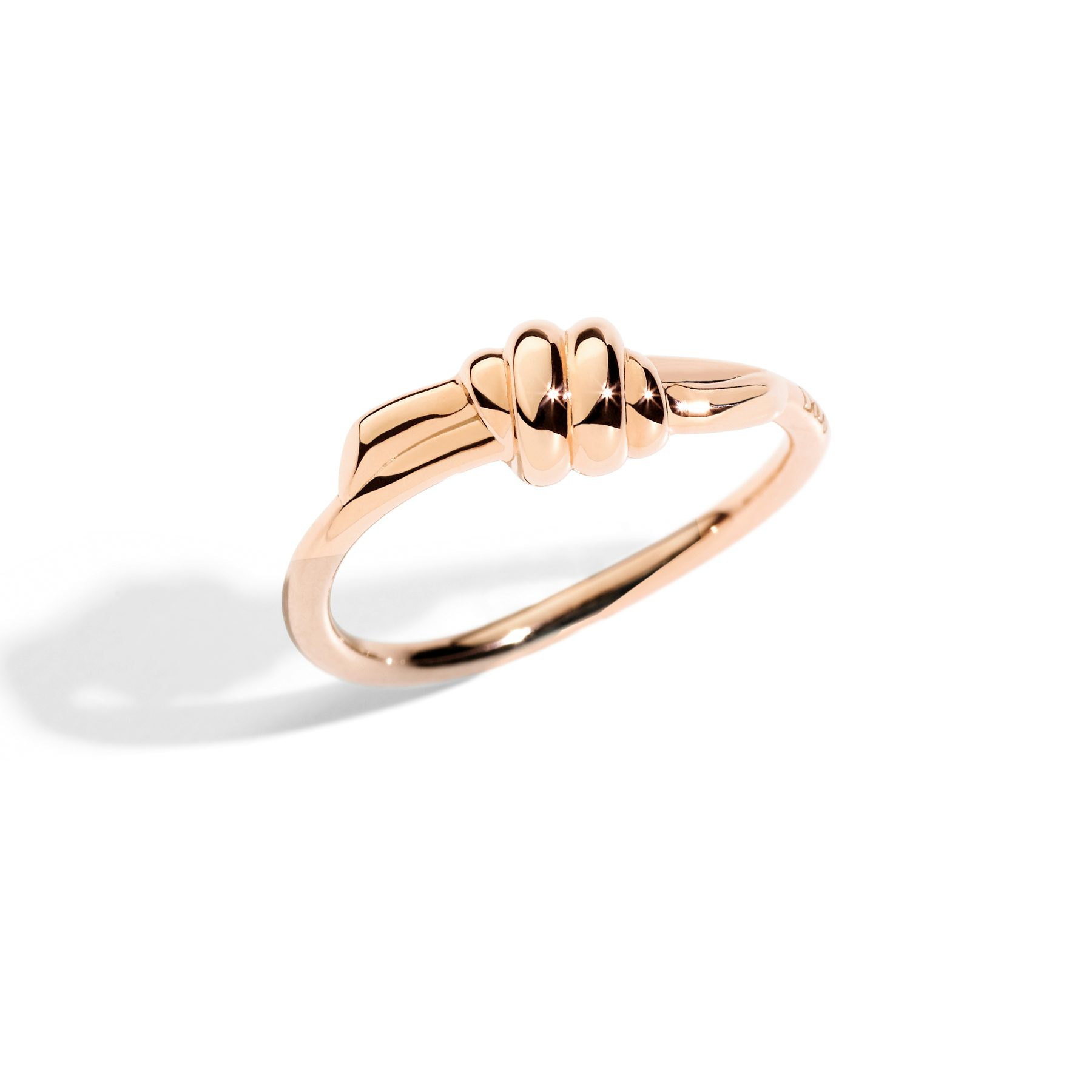 BAGUE NODO OR ROSE 0