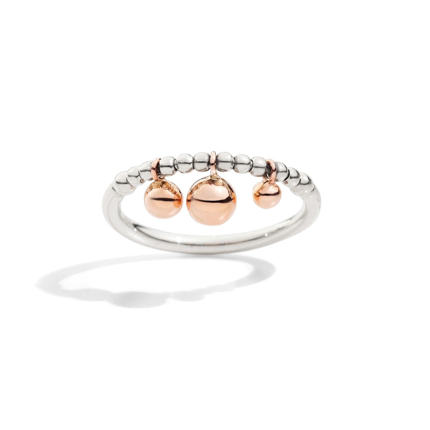 BAGUE BOLLICINE ARGENT & OR ROSE 1
