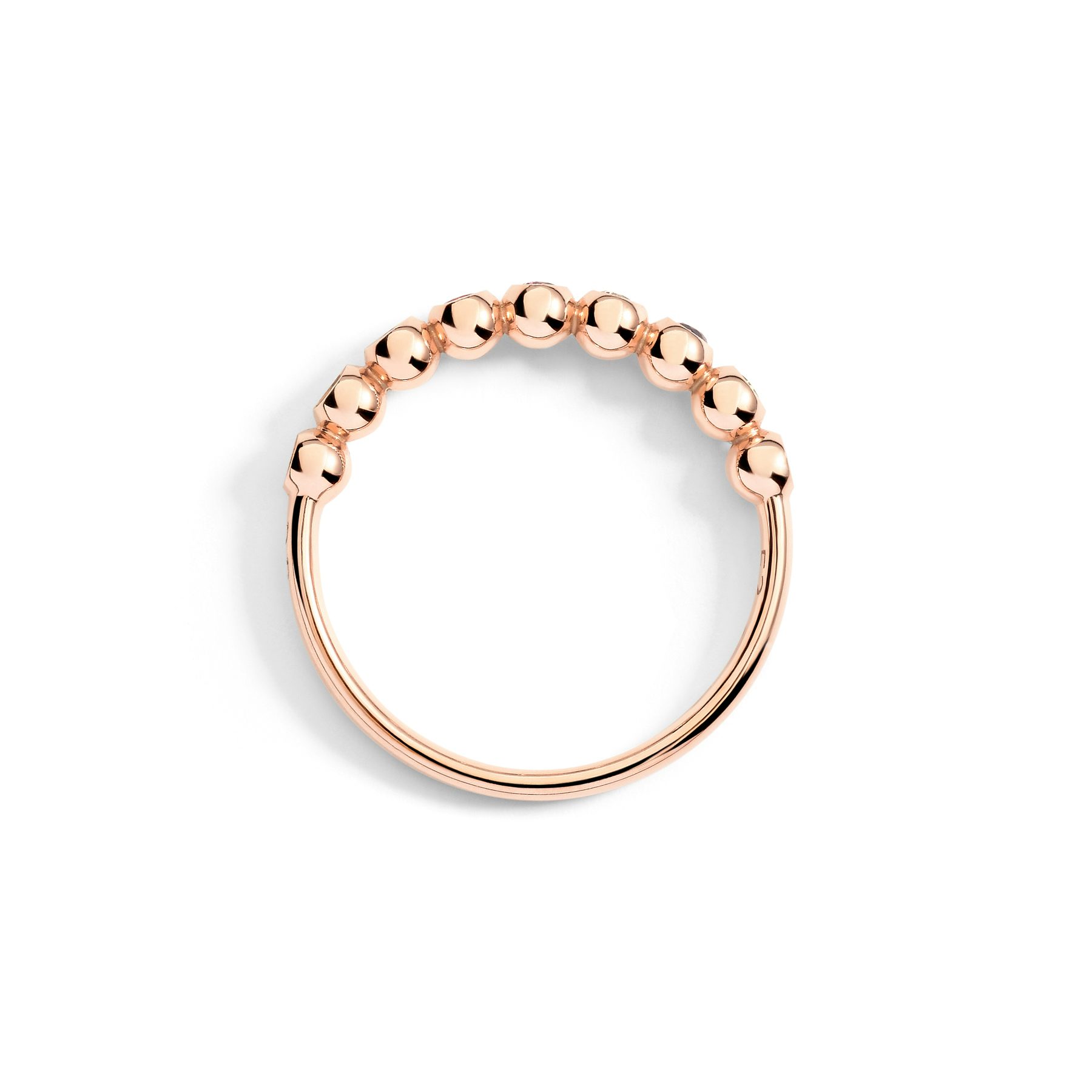 ROSE GOLD & COLOURED STONE BOLLICINE RING 1
