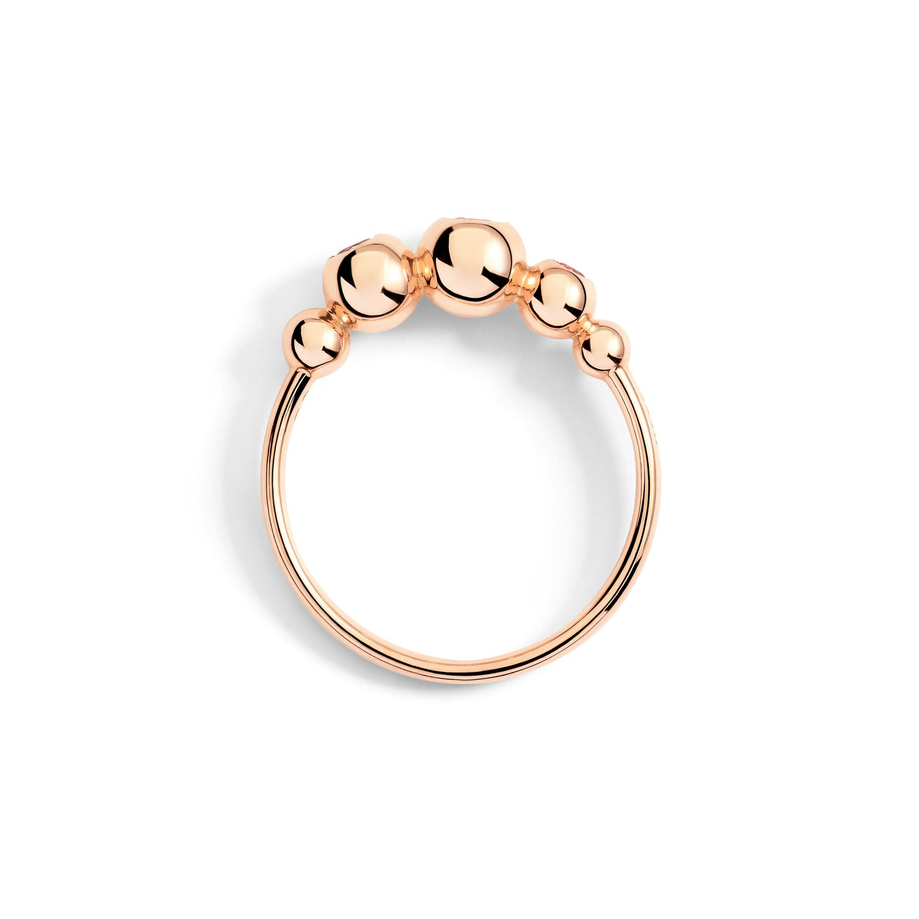 ROSE GOLD & COLOURED STONE BOLLICINE RING 1