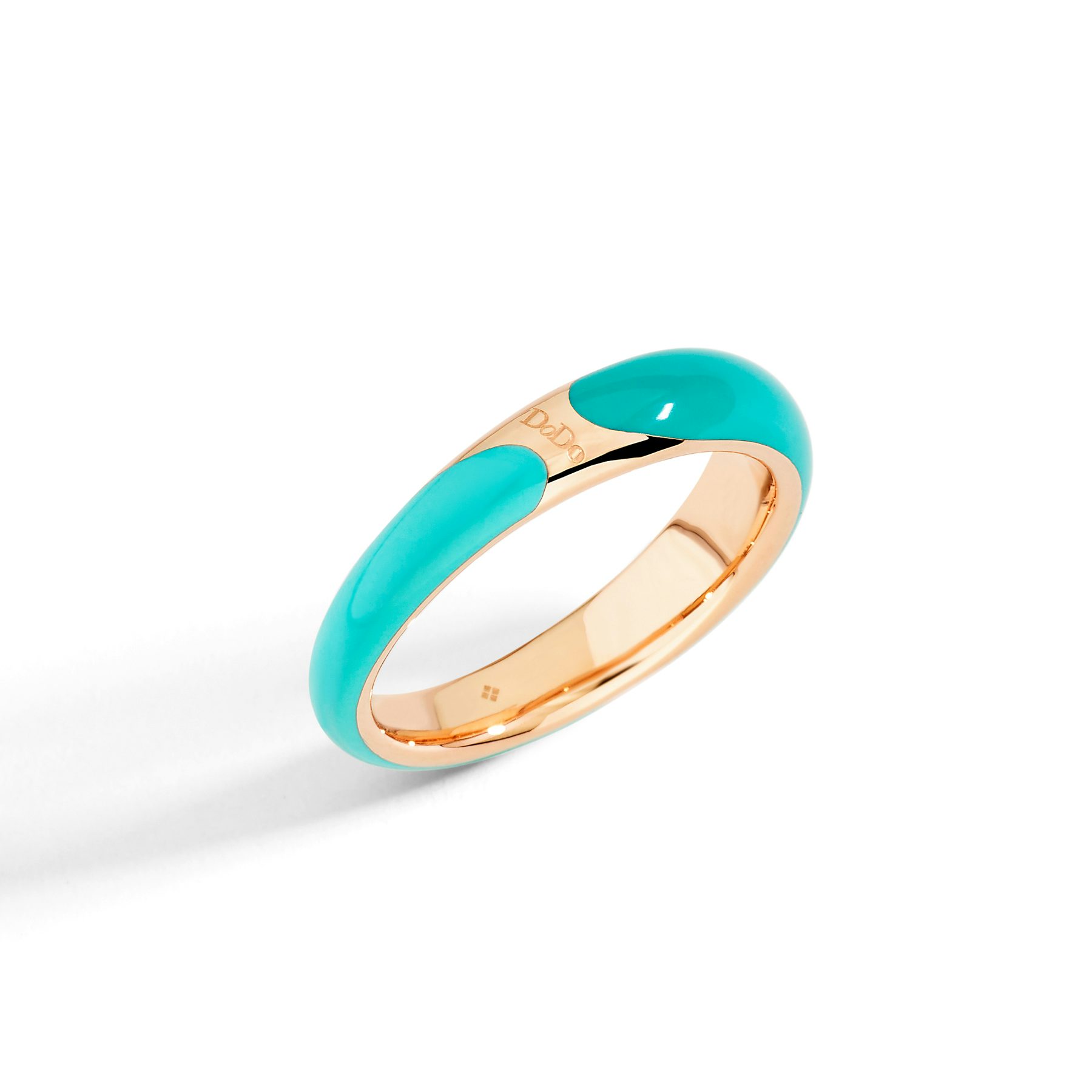 BAGUE RONDELLE ARGENT DORÉ & ÉMAIL 0