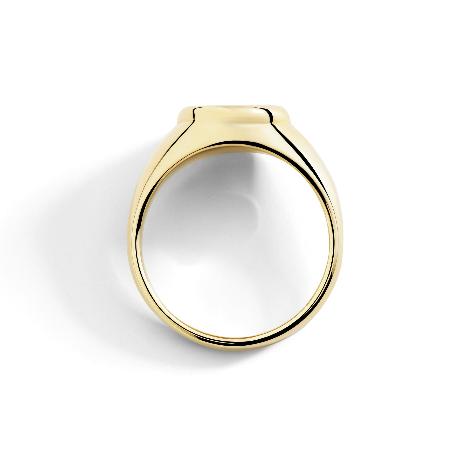 BAGUE SCEAU OR JAUNE ET DIAMANT BLANC 1