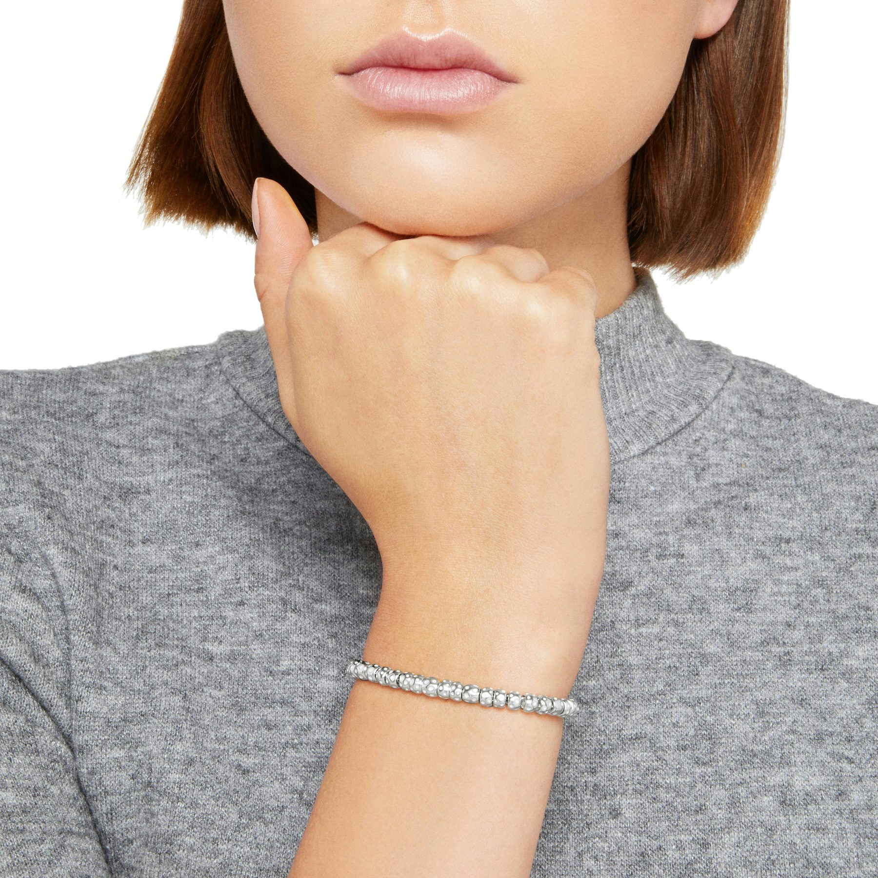 BRACCIALE GRANELLI ARGENTO
