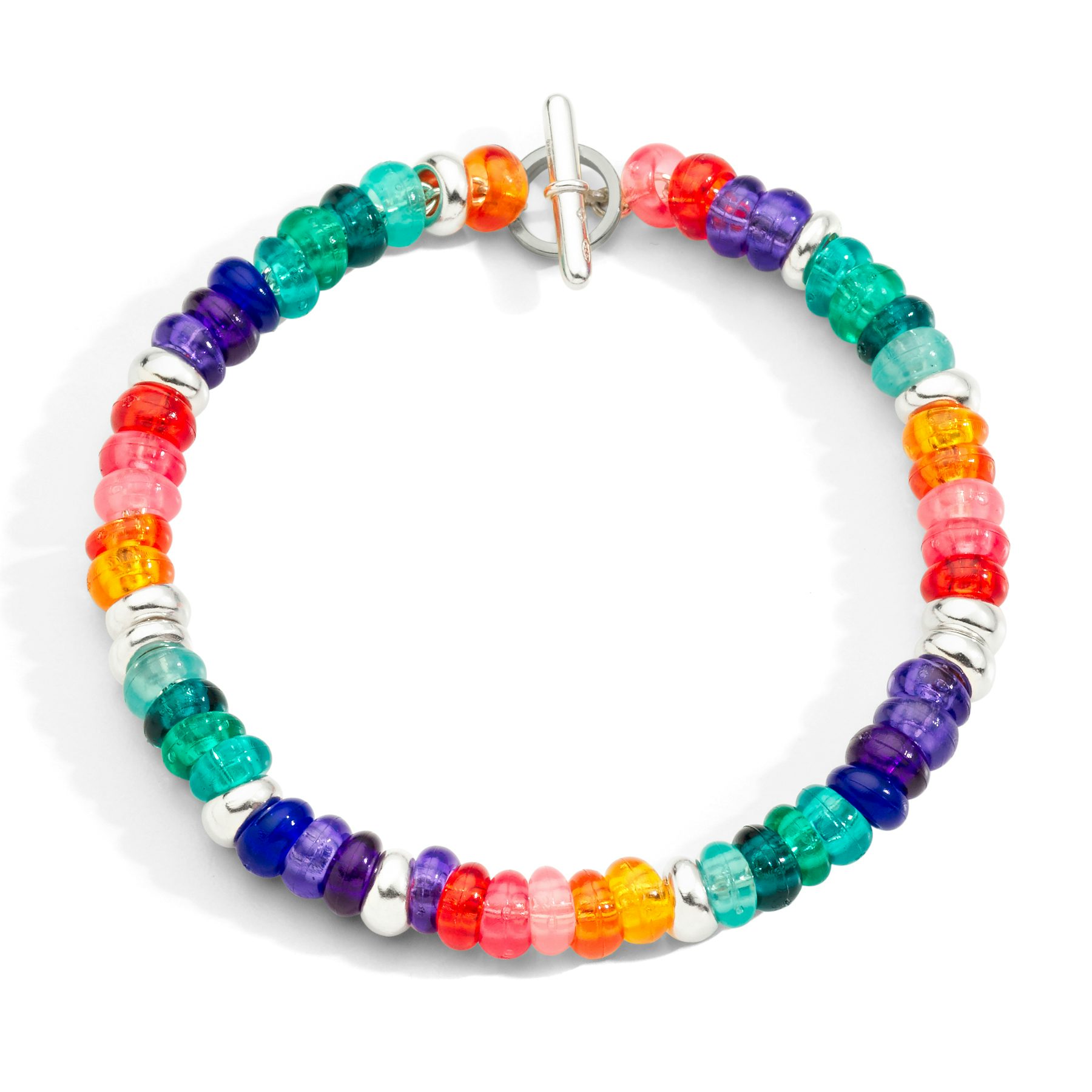 RONDELLE BRACELET IN SILVER & RECYCLED PLASTIC 0