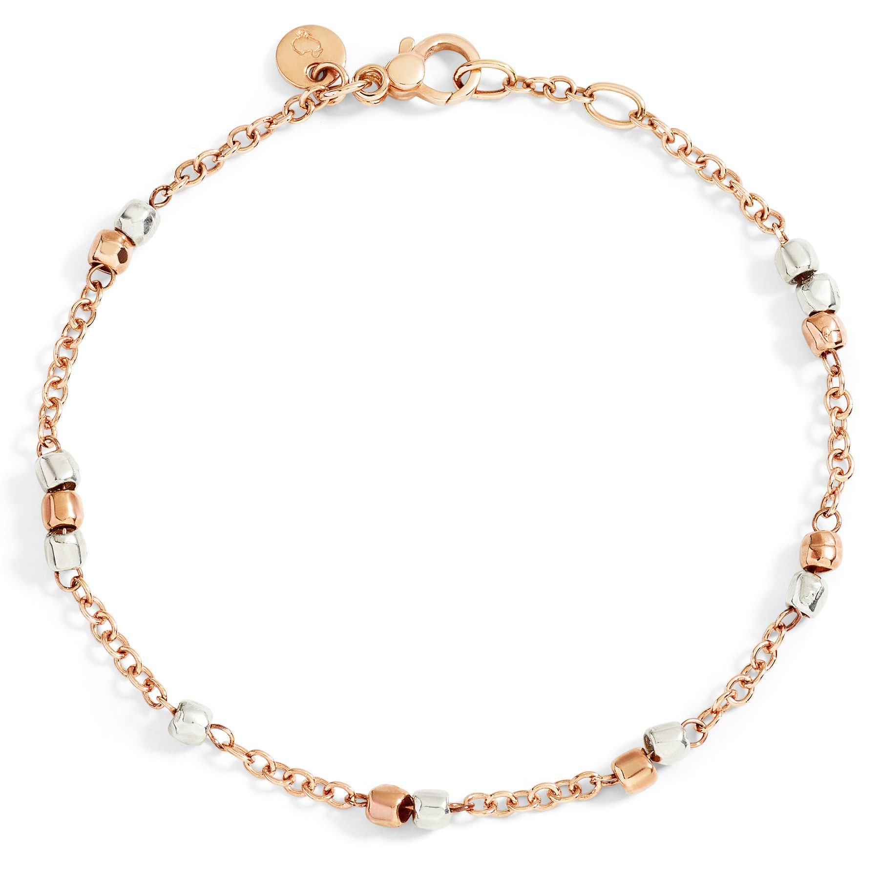 ROSE GOLD & SILVER MINI GRANELLI BRACELET 0