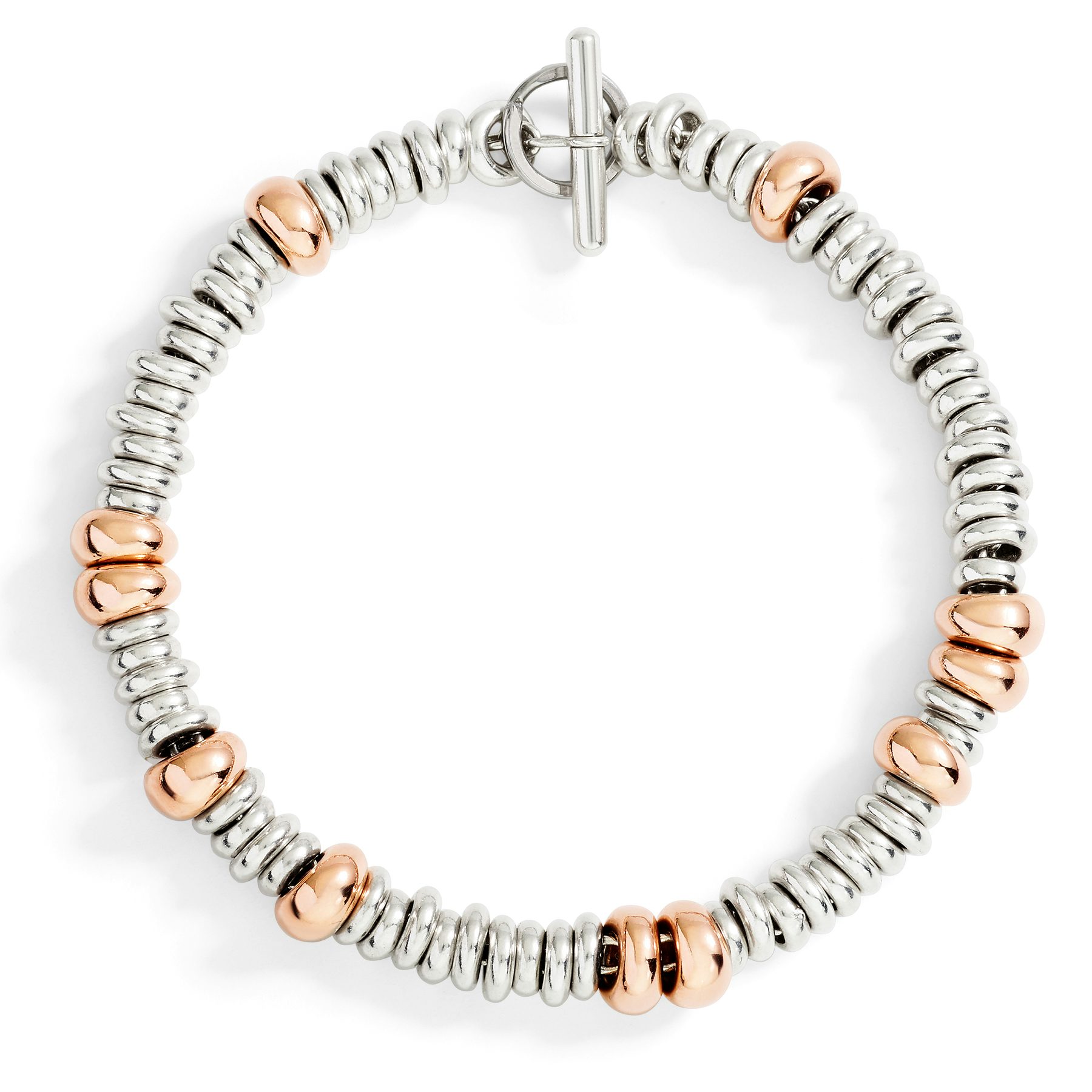BRACELET RONDELLE ARGENT & ARGENT DORÉ 0