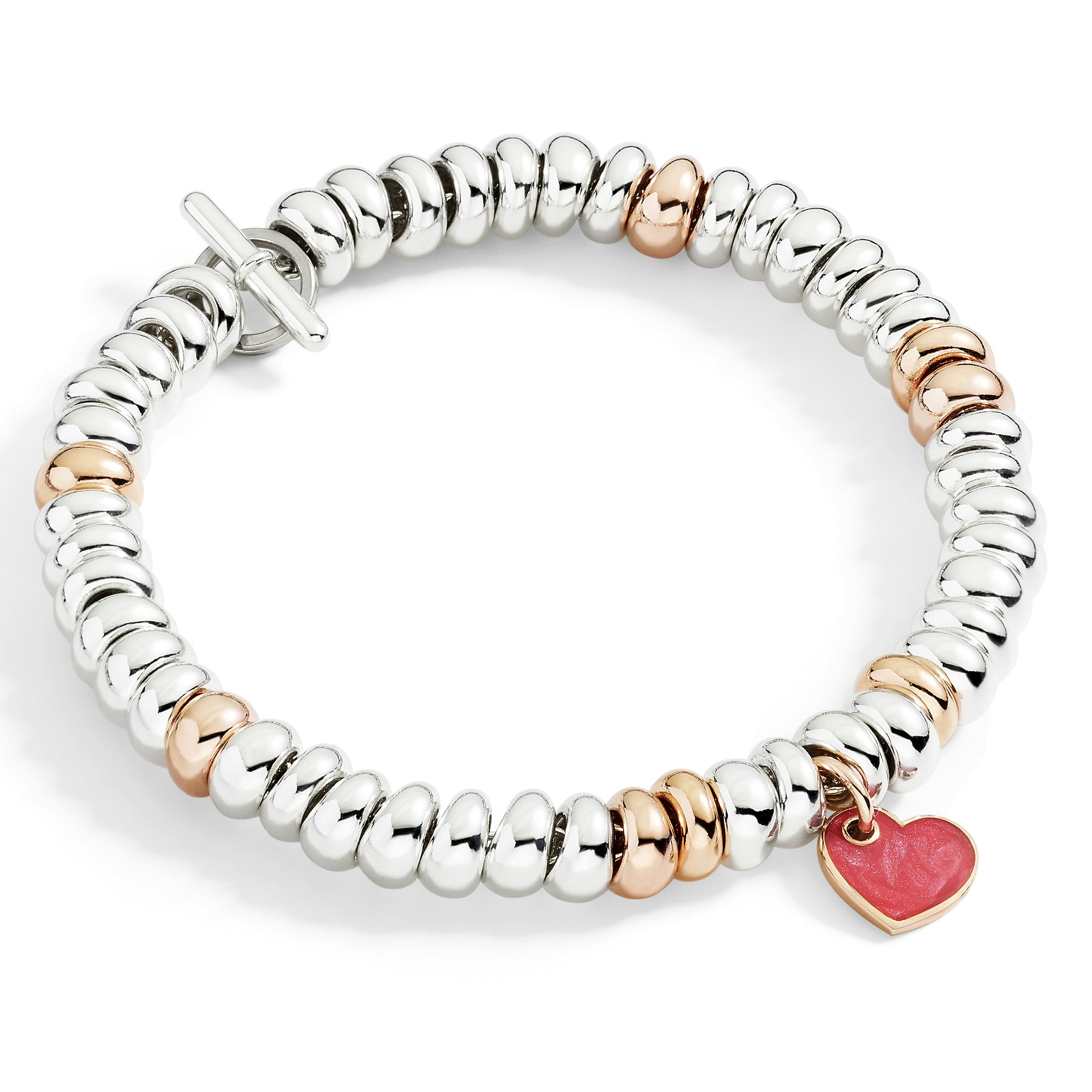 BRACCIALE RONDELLE ARGENTO & ARGENTO DORATO 1