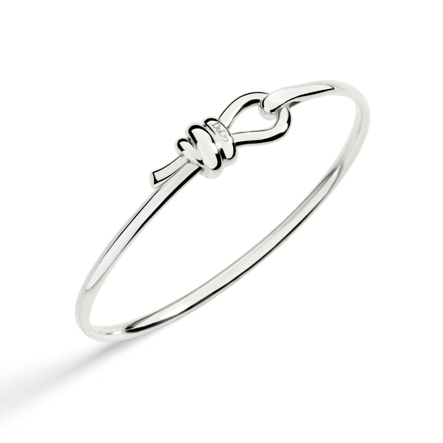SILVER NODO BANGLE BRACELET 0