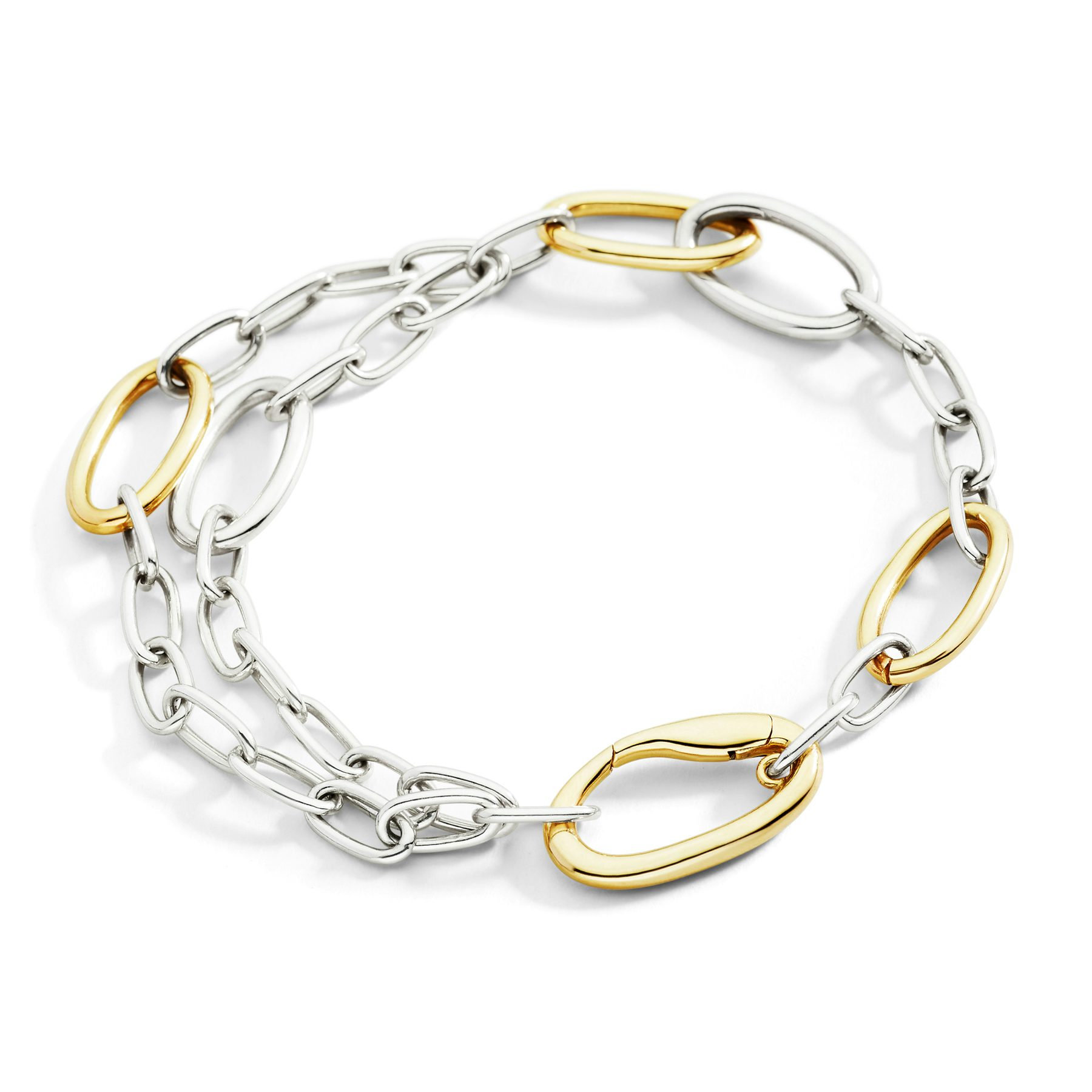 SILVER & GOLD PLATED SILVER ESSENTIALS BRACELET 1