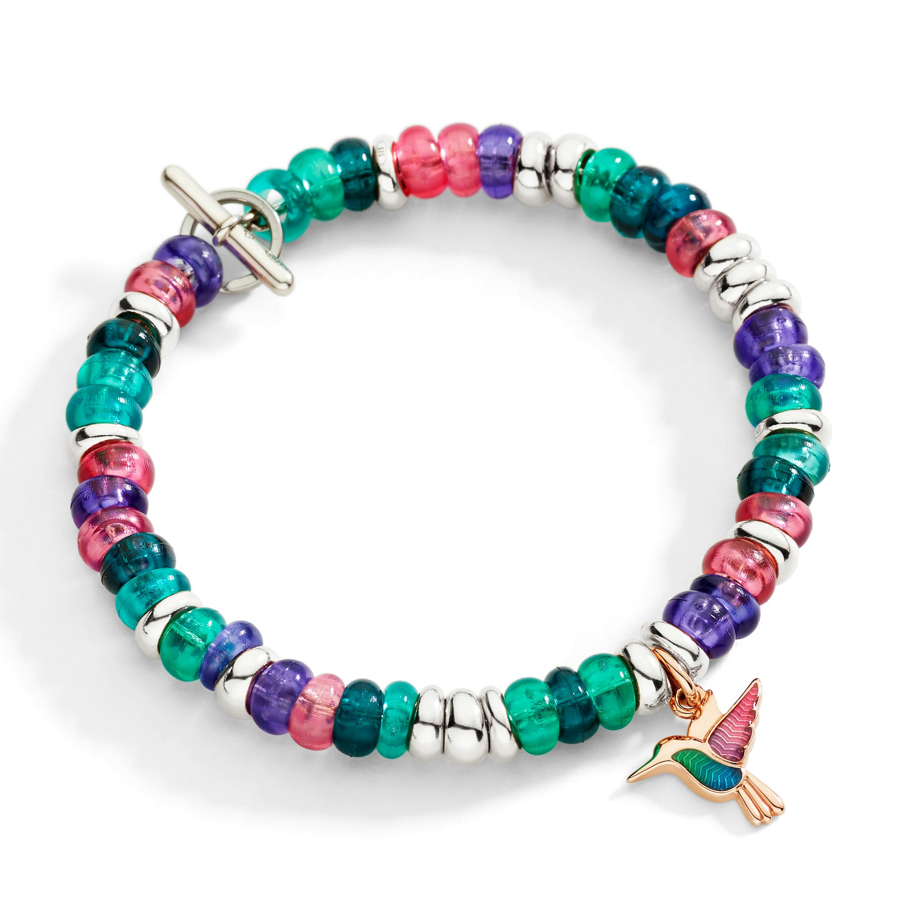 BRACELET RONDELLE EN ARGENT ET PLASTIQUE RECYCLÉ 1