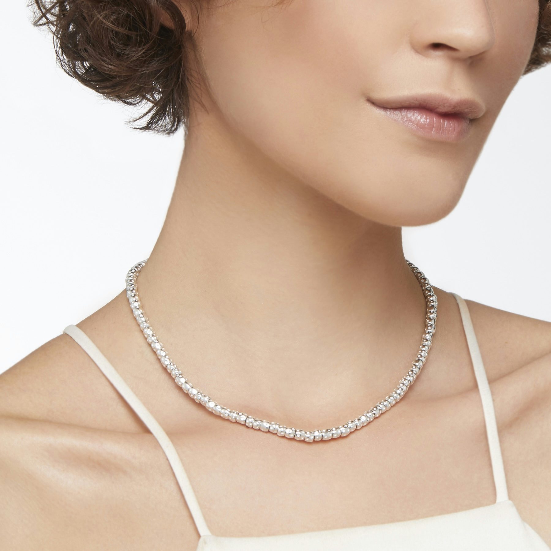 COLLANA GRANELLI ARGENTO