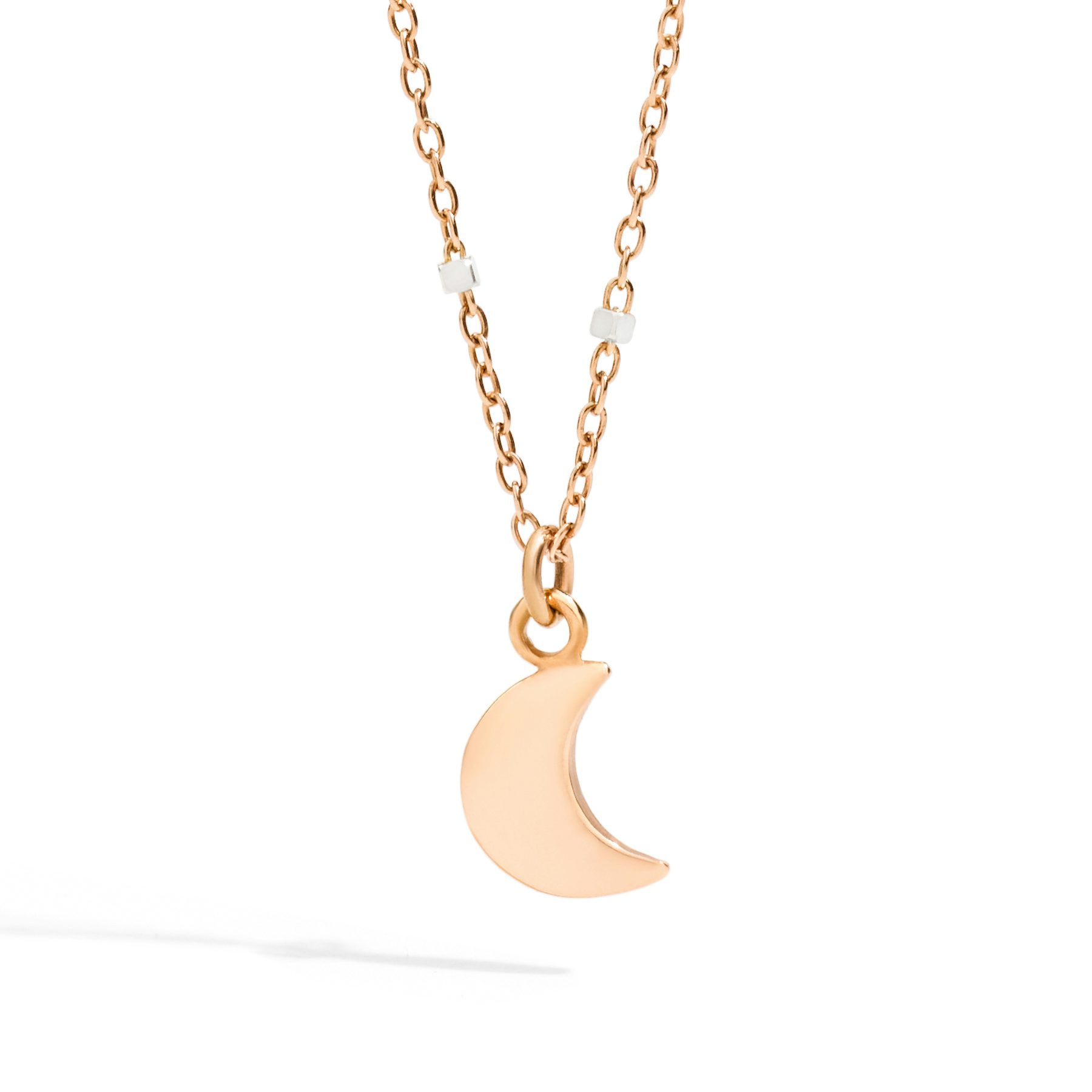 COLLANA MINI LUNA ORO ROSA 0