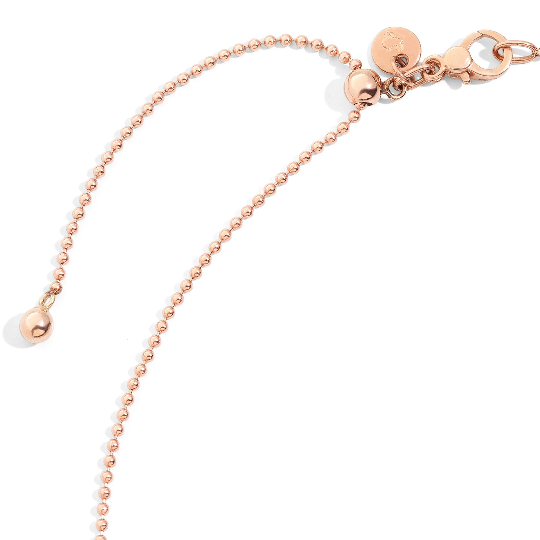 ROSE GOLD WHITE DIAMOND BOLLICINE NECKLACE