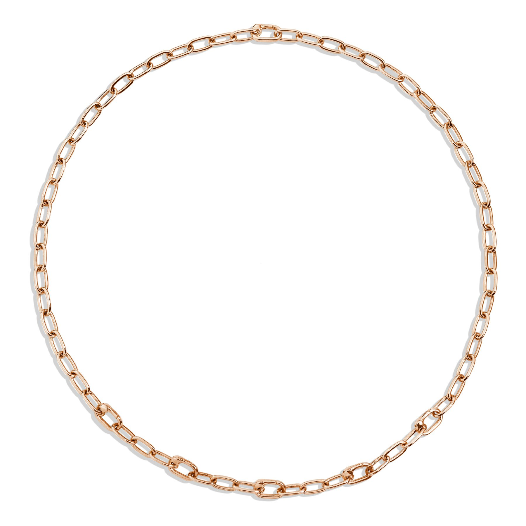 シルバーゴールドリンクチェーンネックレス 開閉リンク付きネックレス（シルバー製ゴールドめっき仕上げ）