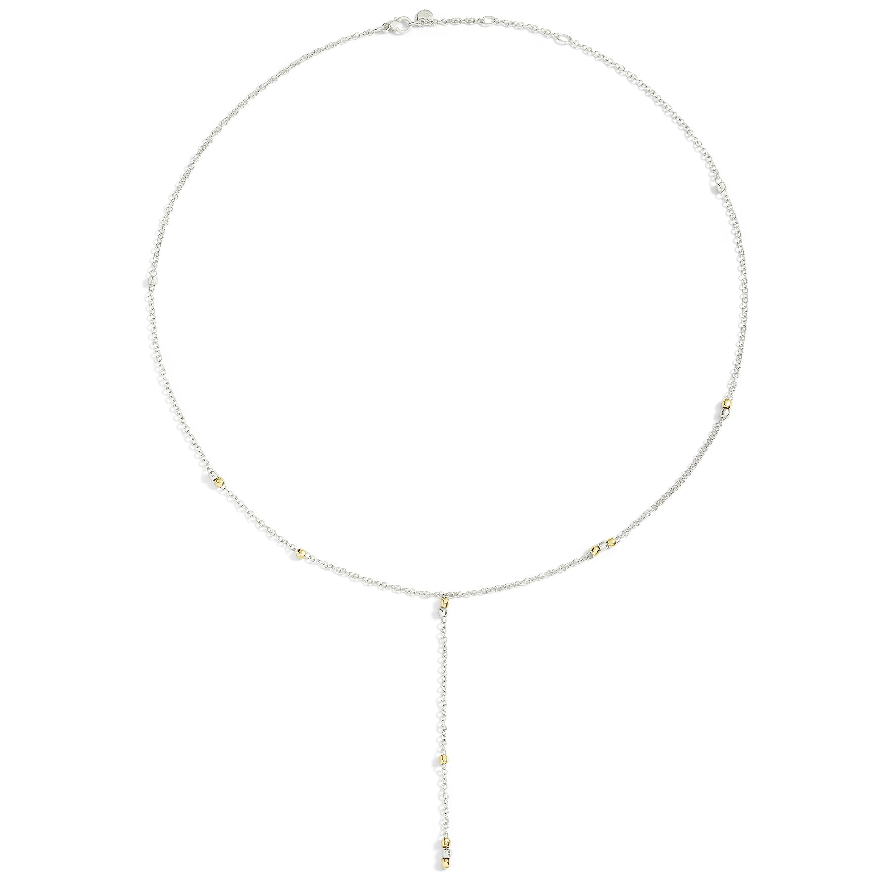 SILVER & YELLOW GOLD MINI GRANELLI NECKLACE 0