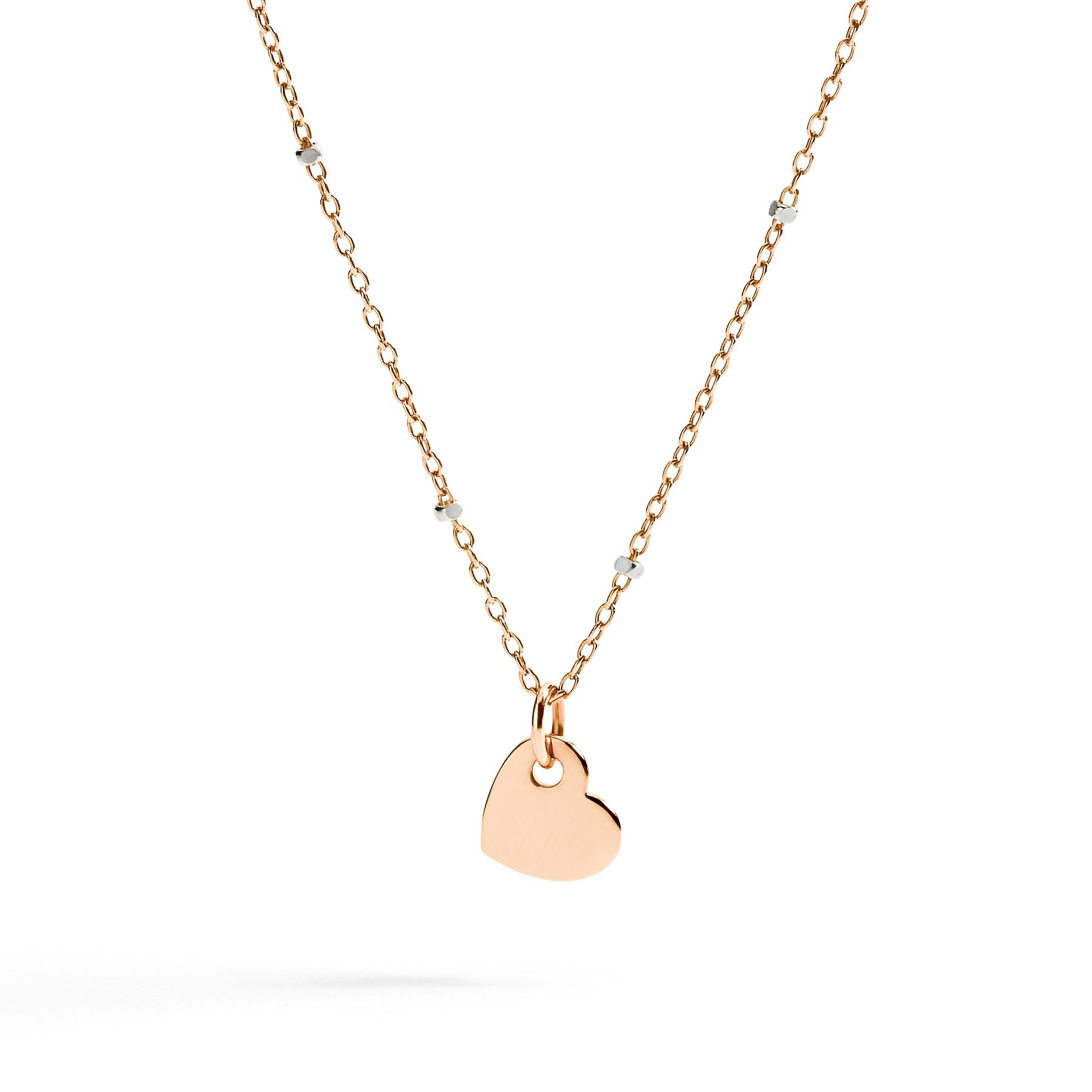 COLLANA MINI CUORE ORO ROSA