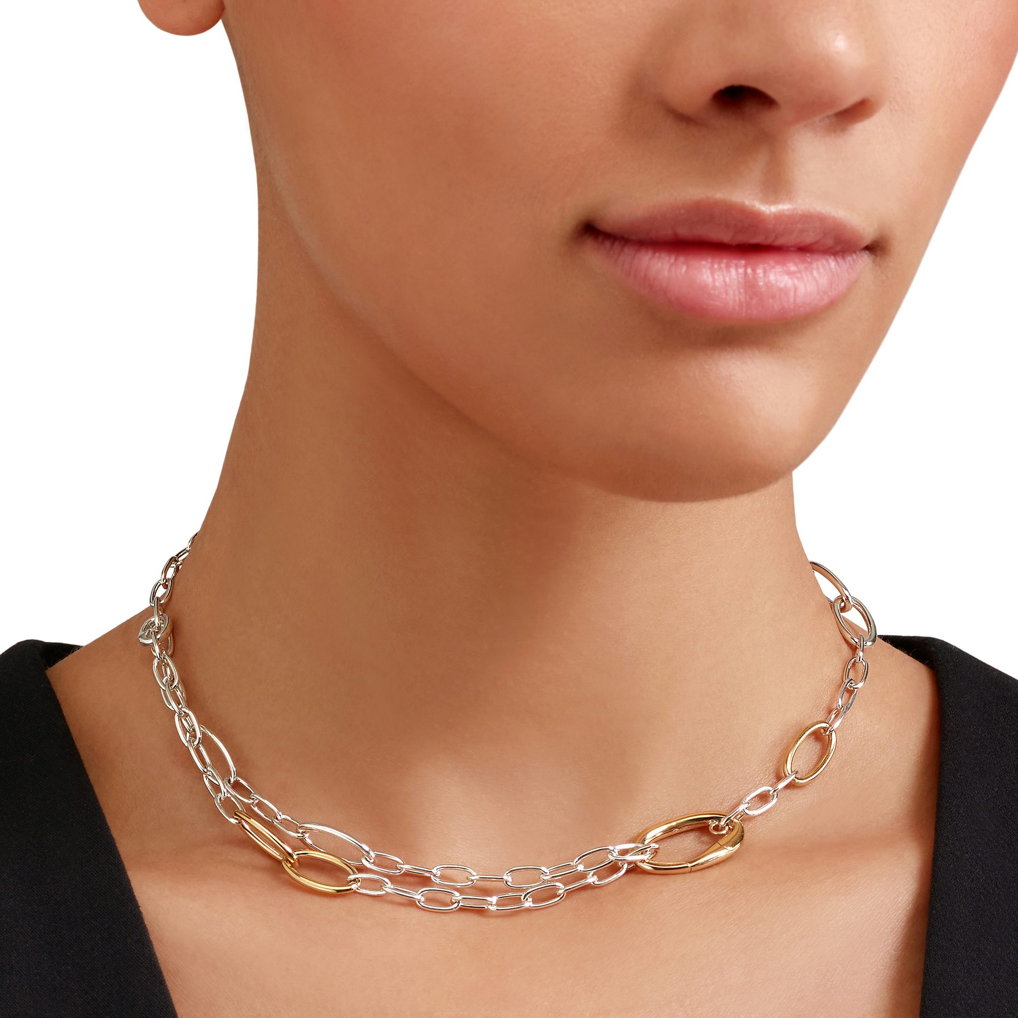 COLLANA ESSENTIALS ARGENTO ARGENTO DORATO