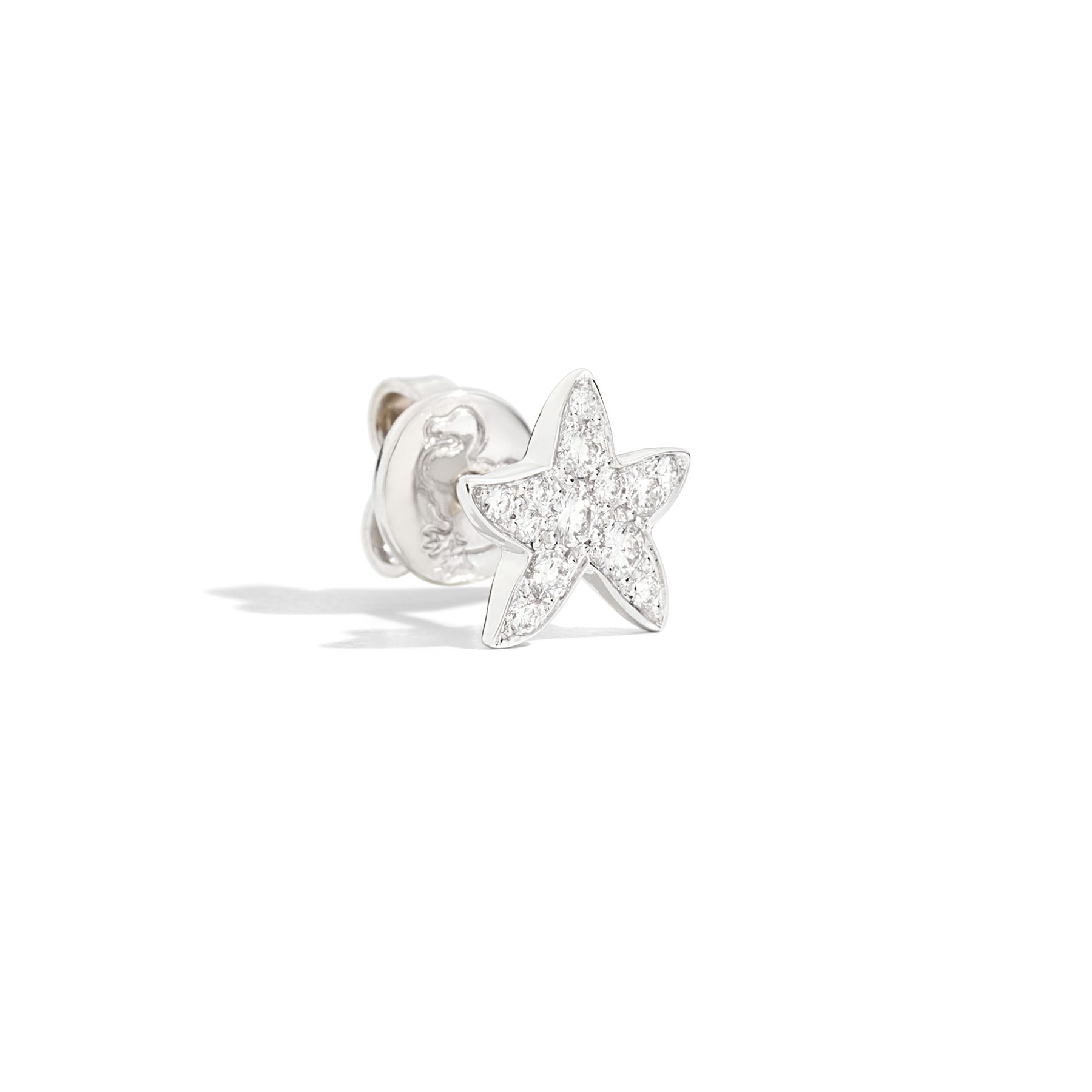 WHITE GOLD & DIAMOND STAR EARRING  0