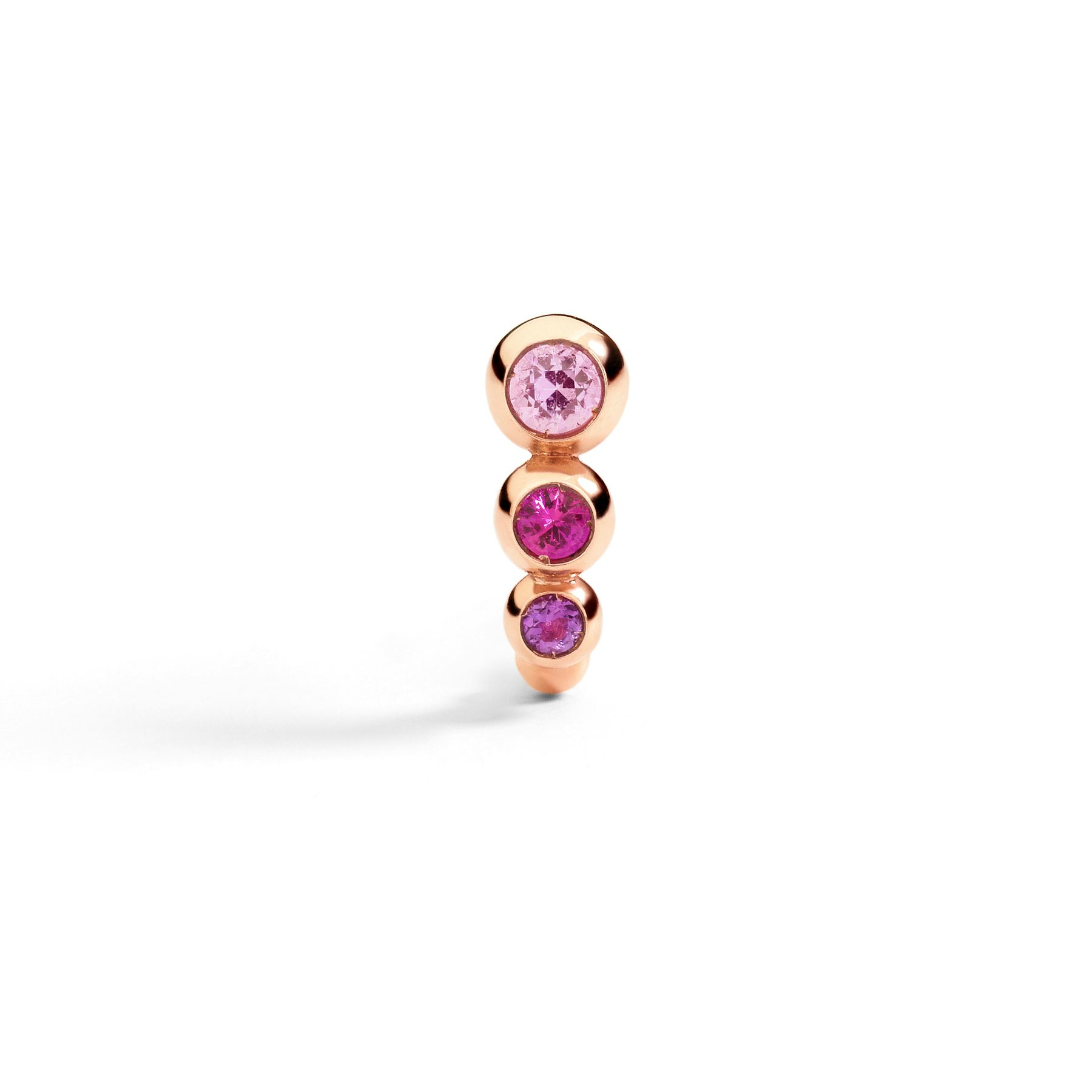 Orecchini oro rosa con diamanti 1,40 Carati Lab-Grown