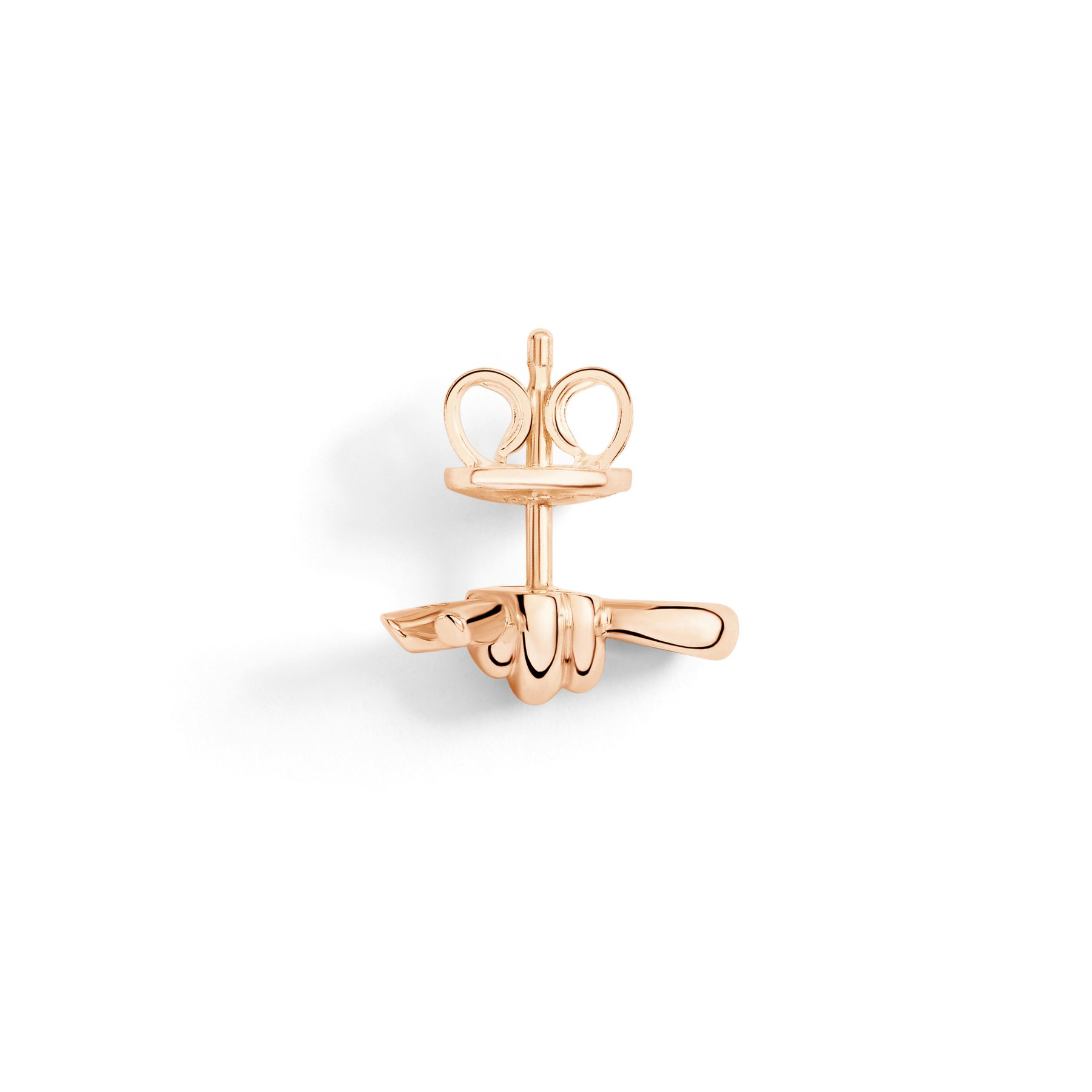 ORECCHINO STUD NODO ORO ROSA 1