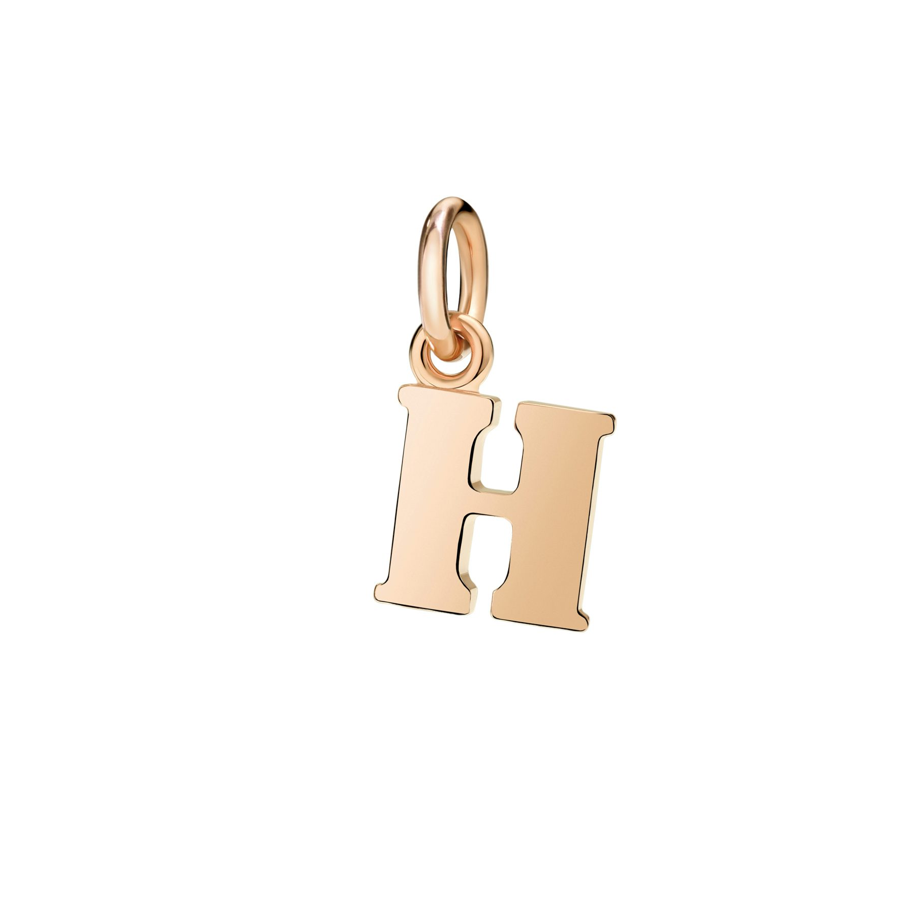 ROSE GOLD LETTER H CHARM 0