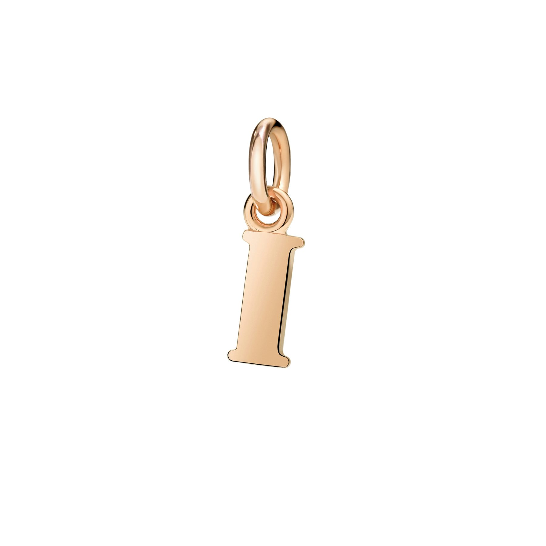 ROSE GOLD LETTER I CHARM 0