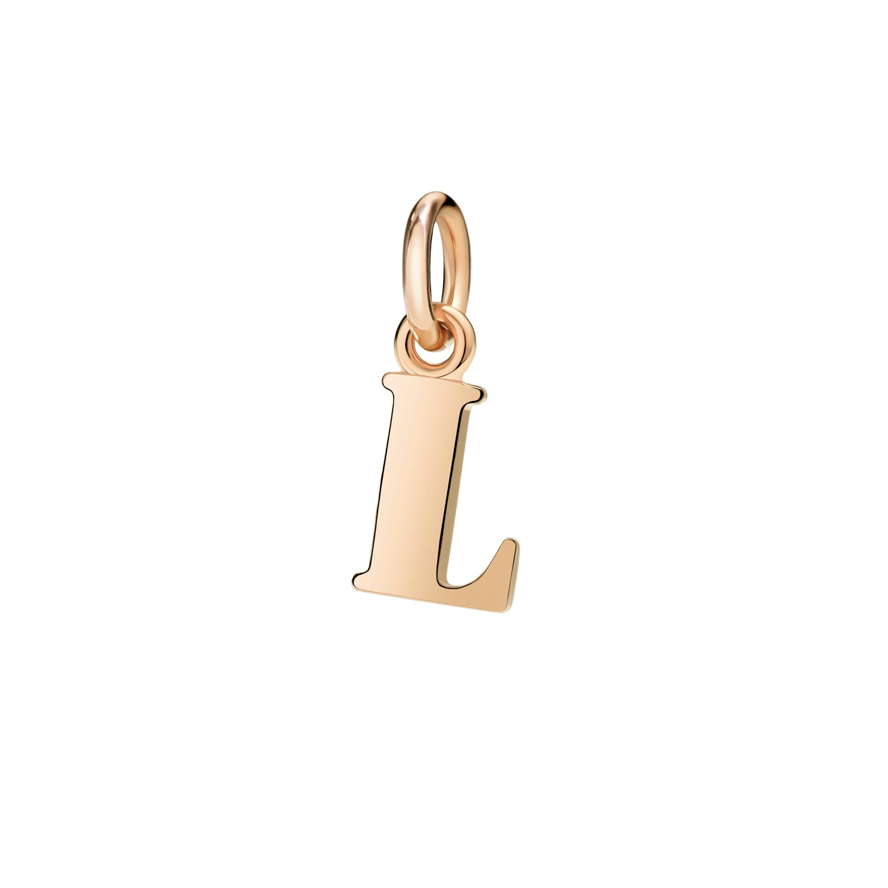 ROSE GOLD LETTER L CHARM 0