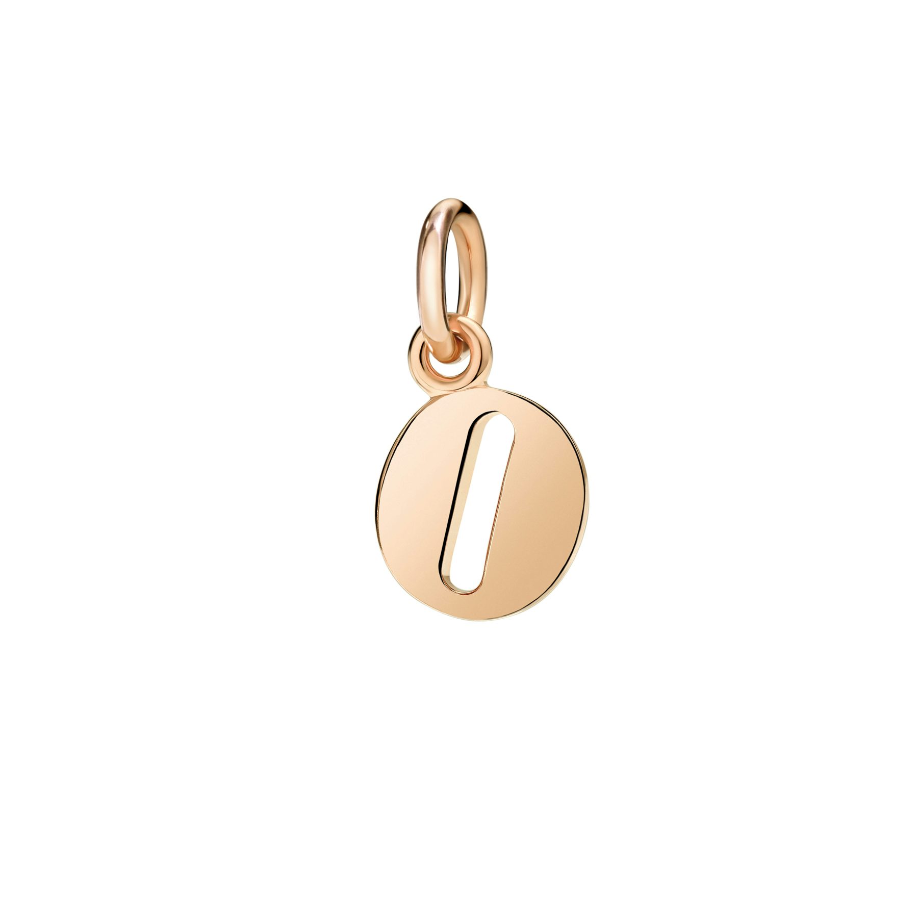 ROSE GOLD LETTER O CHARM 0