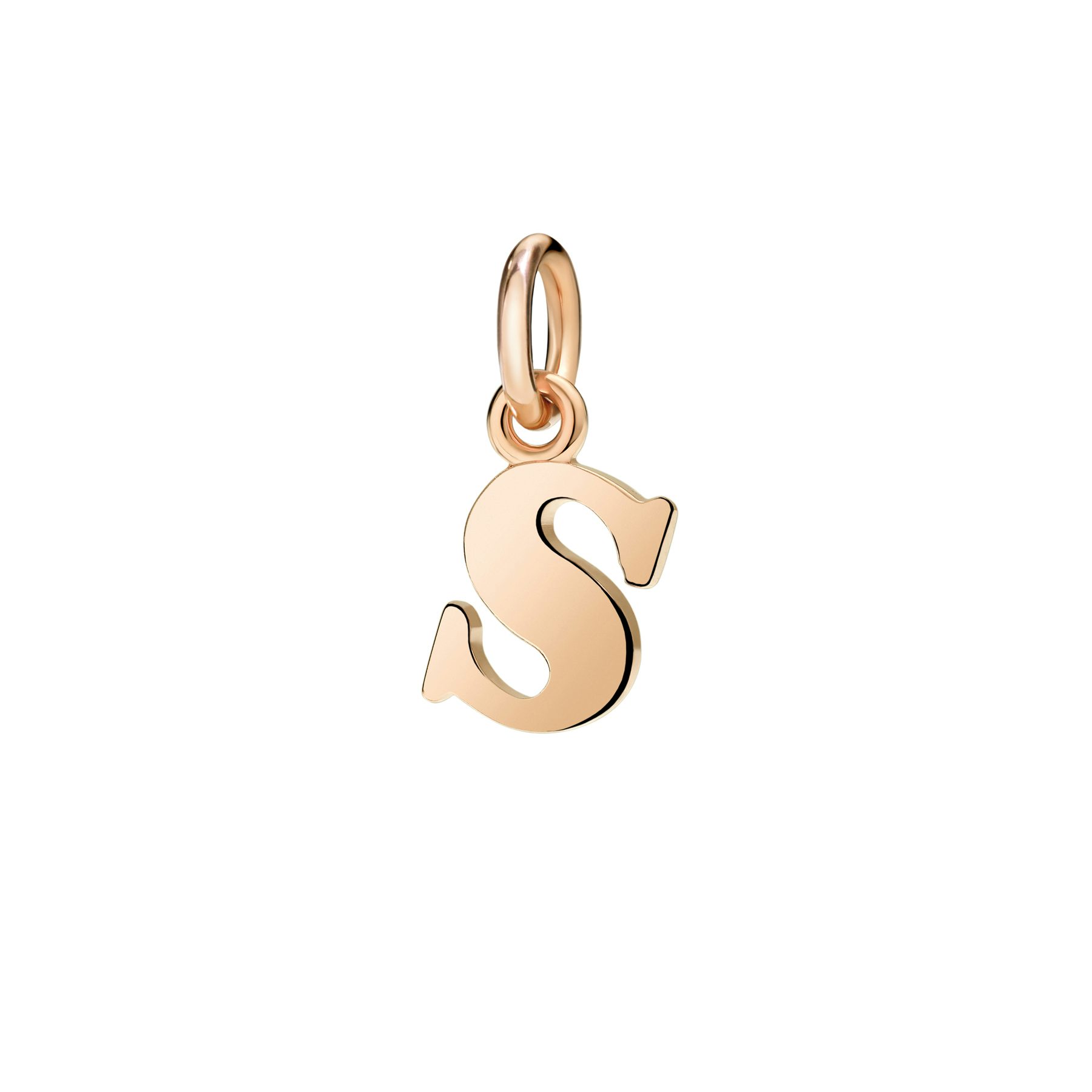 COLGANTE LETRA S DE ORO ROSA 0