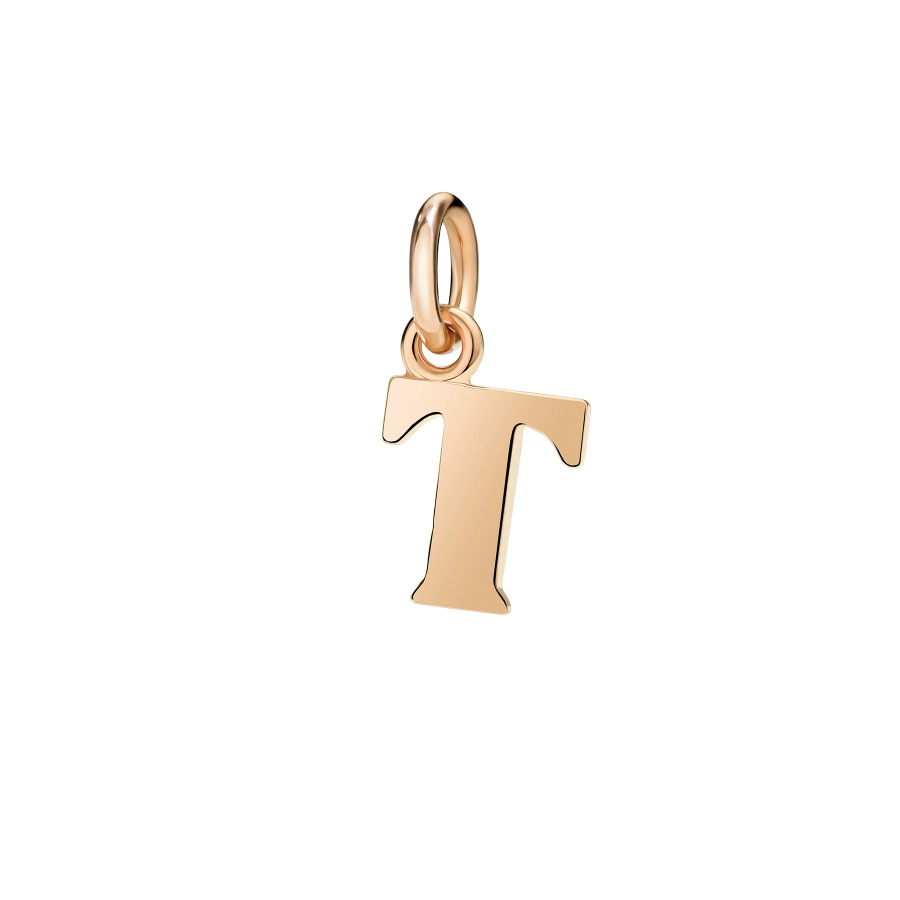 ROSE GOLD LETTER T CHARM 0