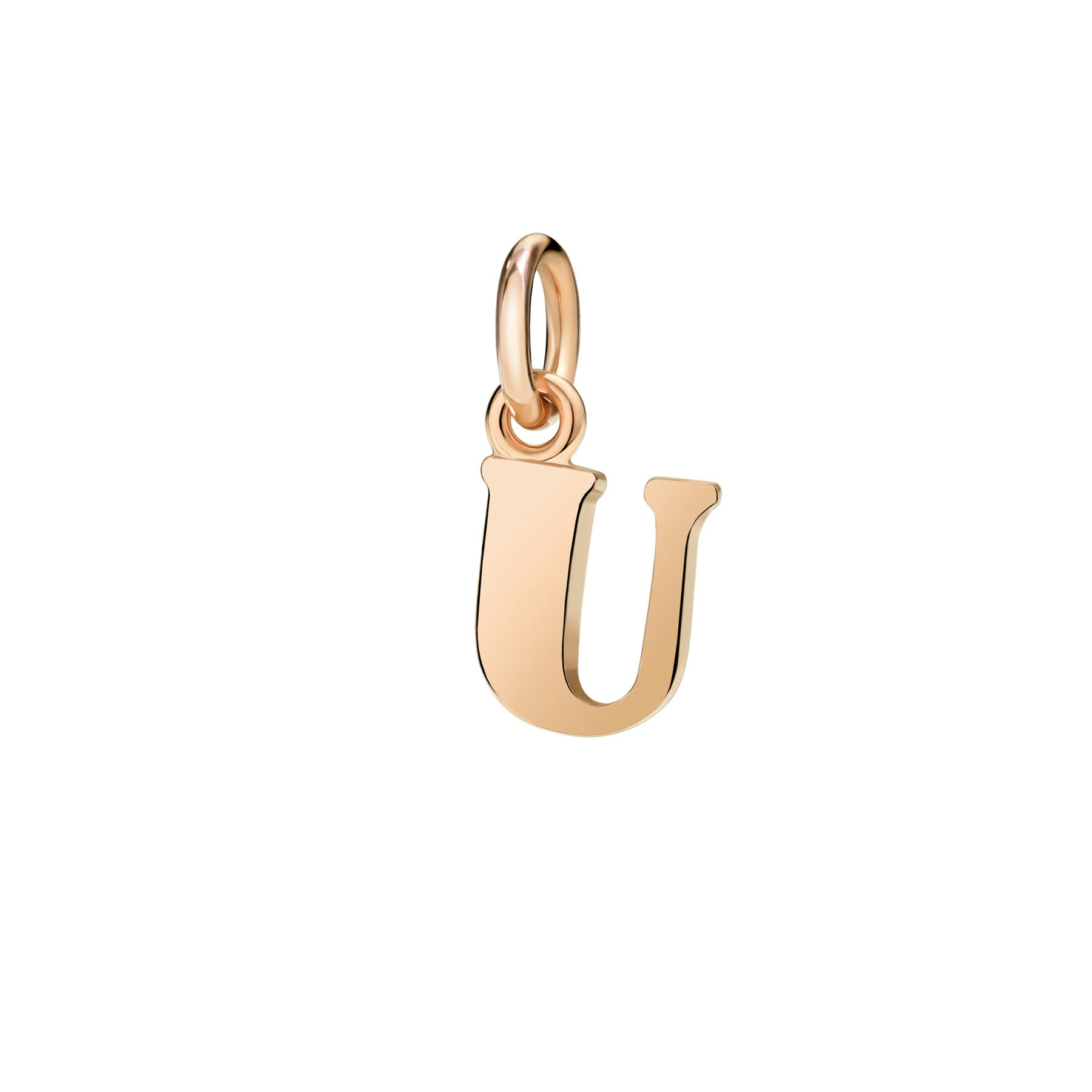 ROSE GOLD LETTER U CHARM 0
