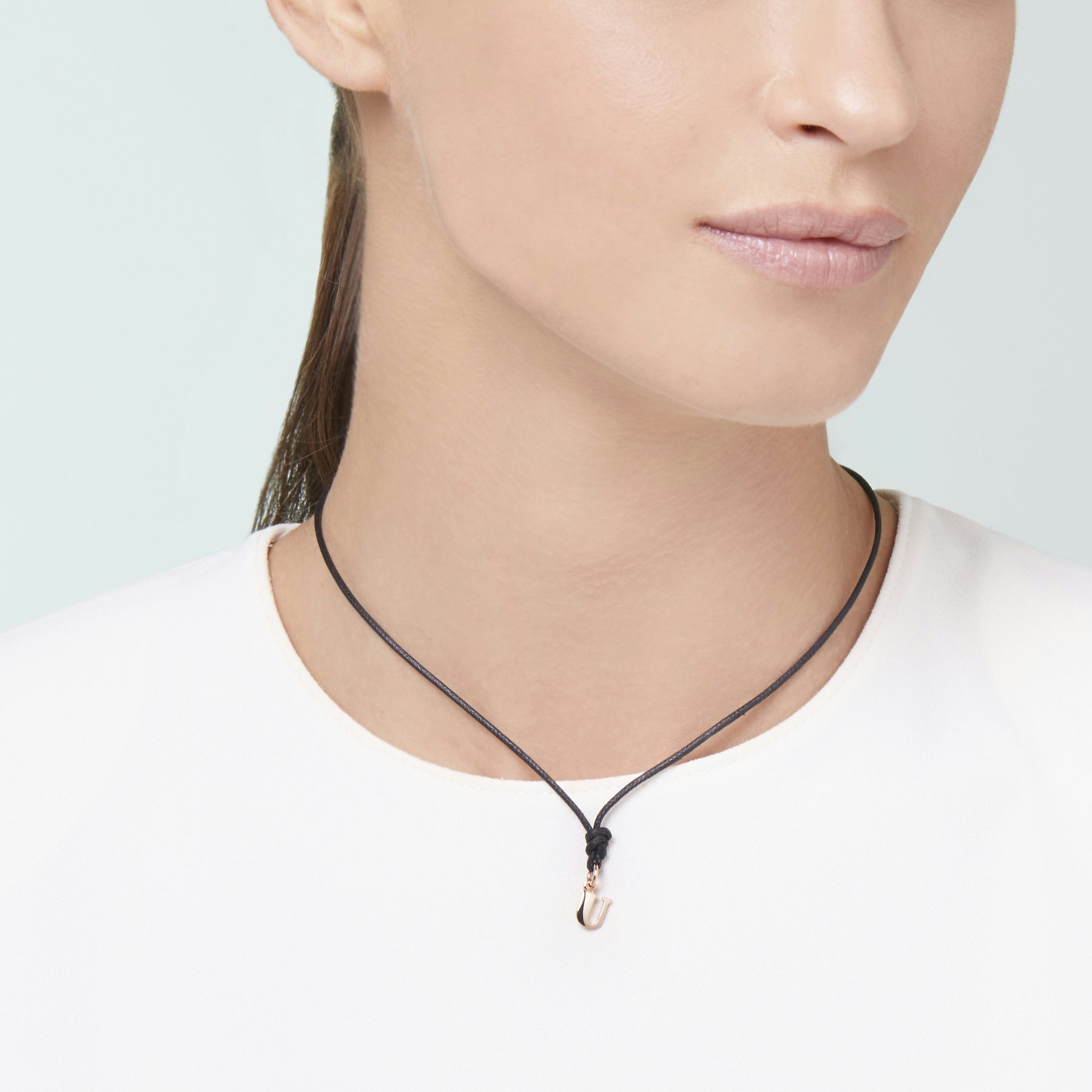 ROSE GOLD LETTER U CHARM 1