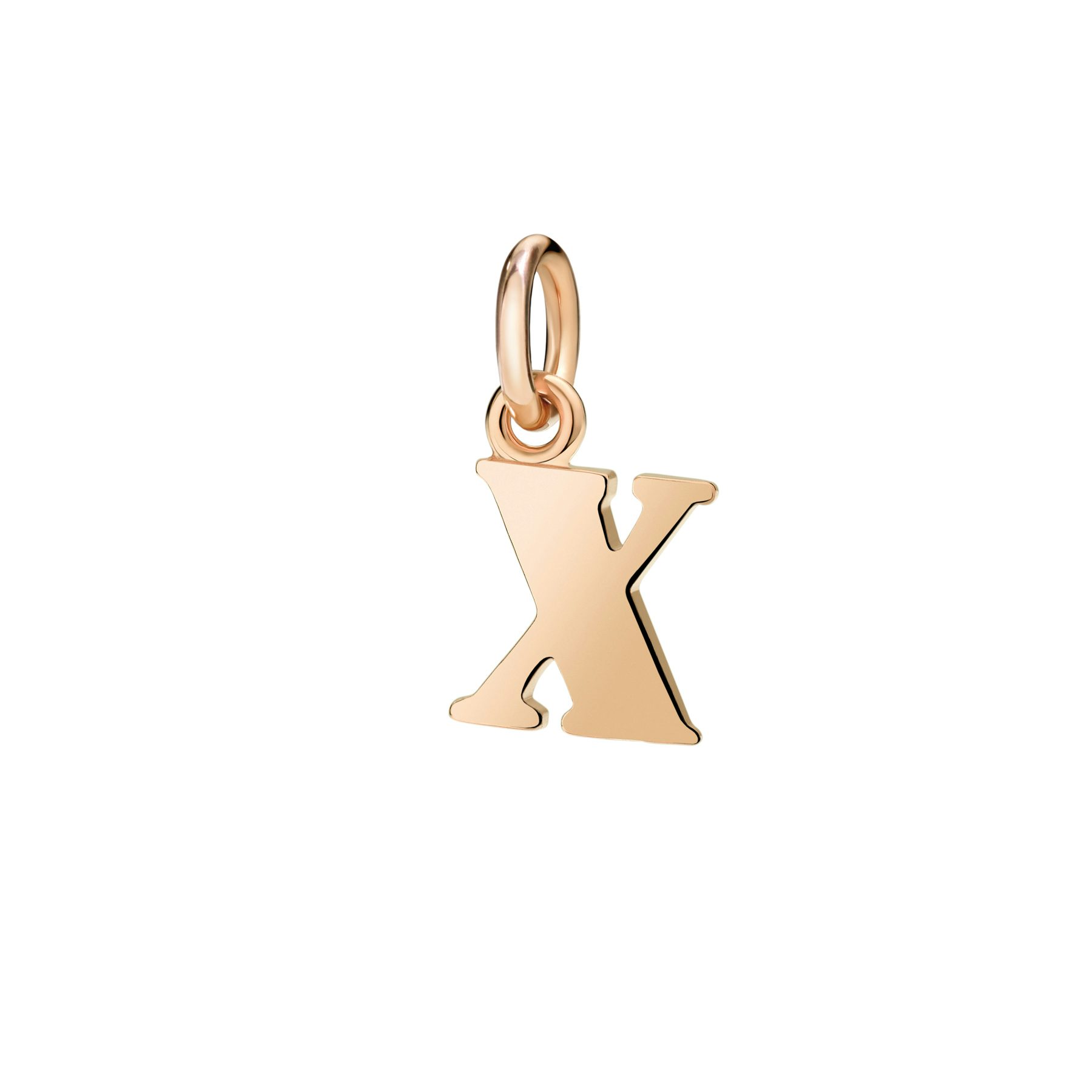 ROSE GOLD LETTER X CHARM  0