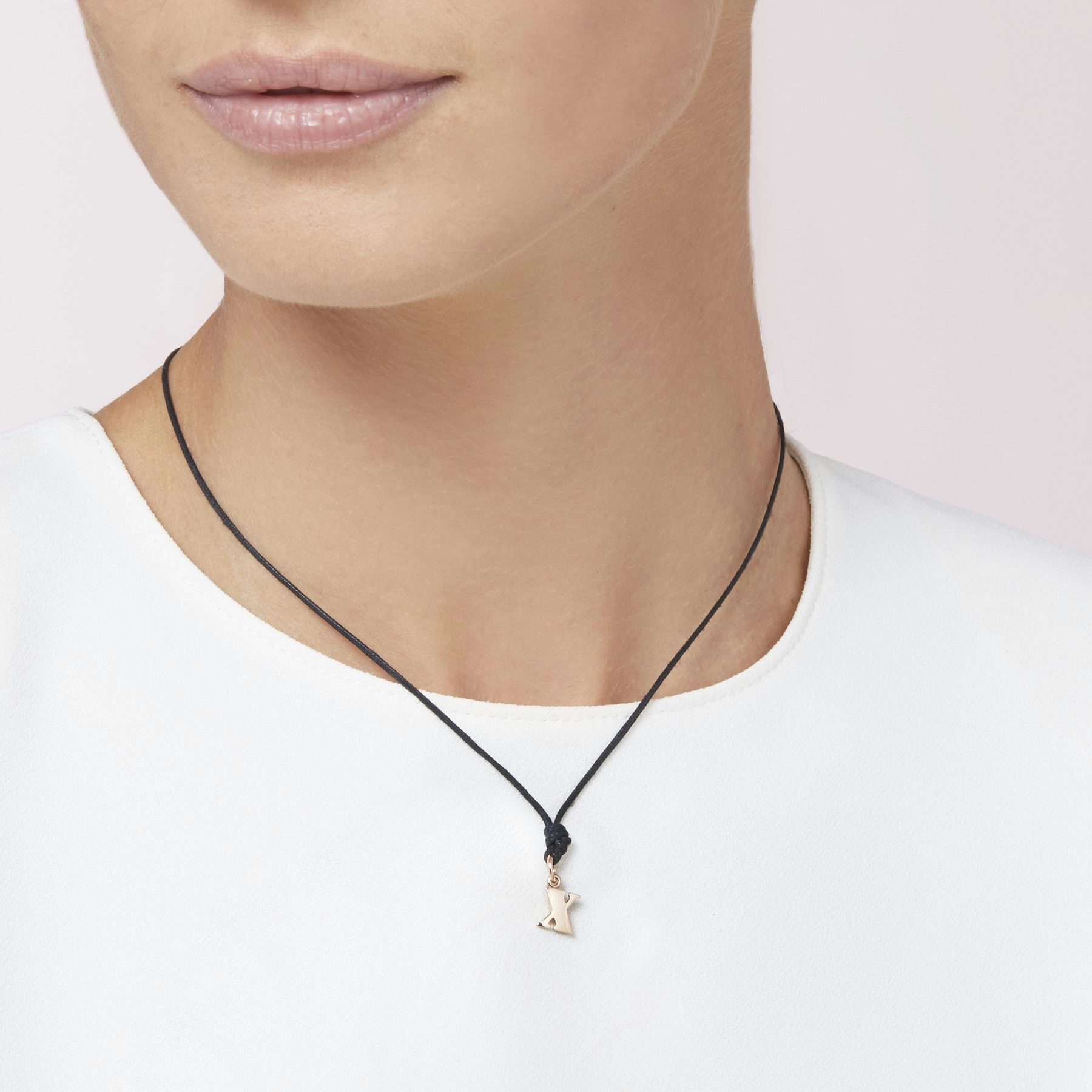 ROSE GOLD LETTER X CHARM  1