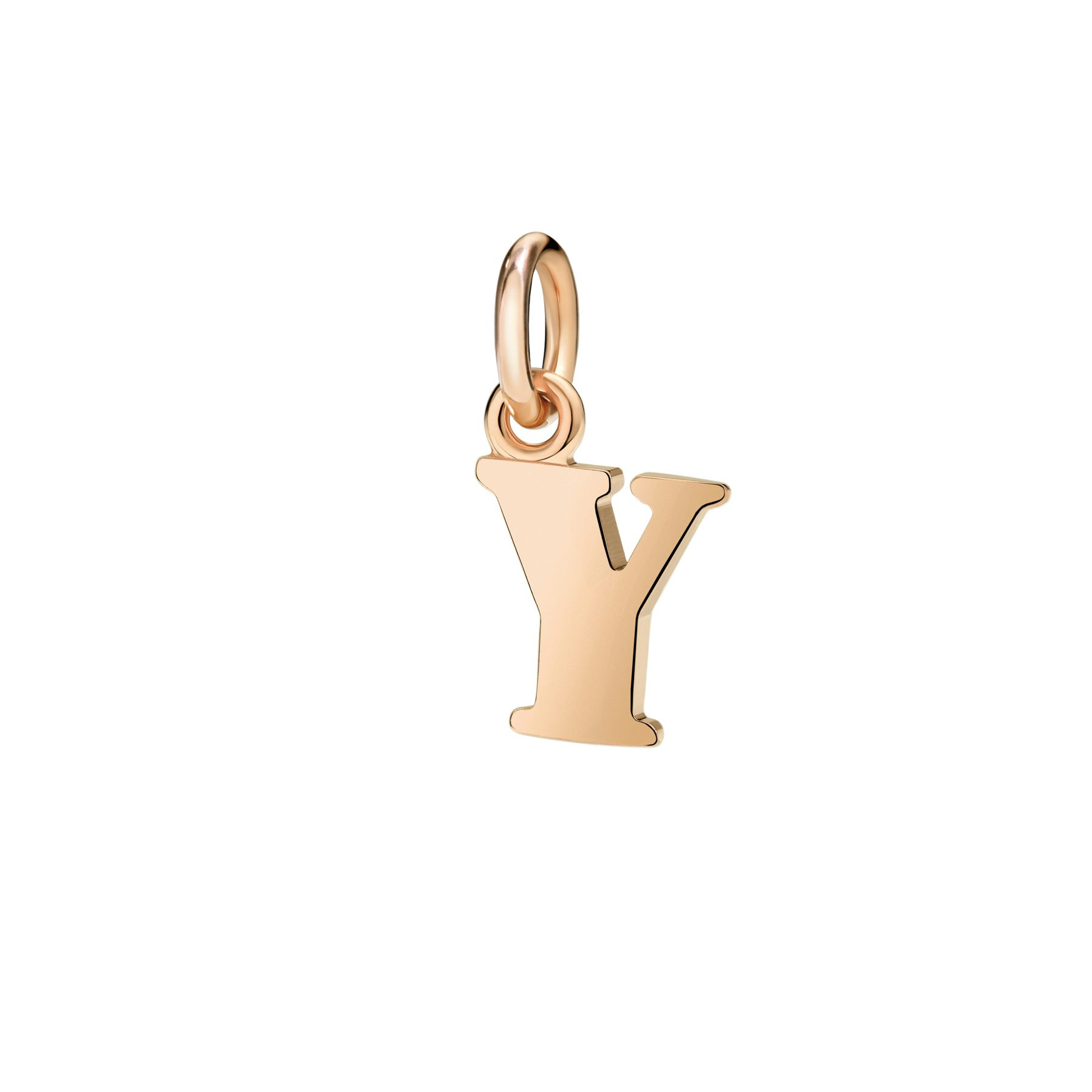 ROSE GOLD LETTER Y CHARM 0