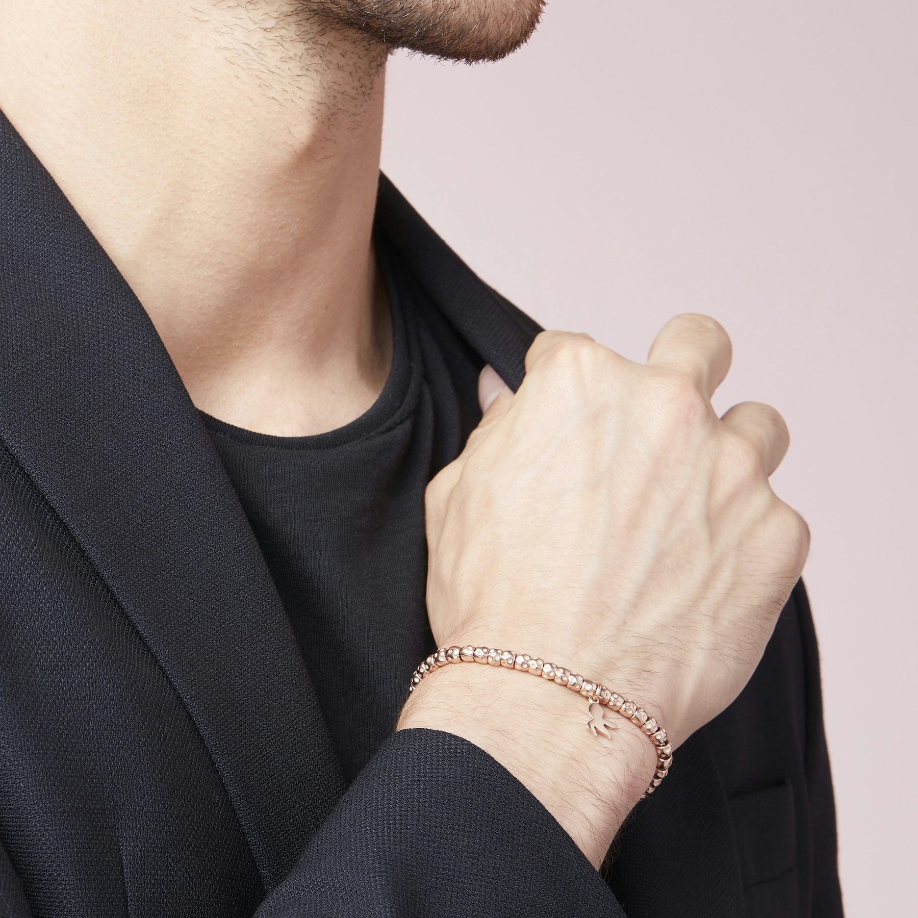 CIONDOLO POLPO ORO ROSA