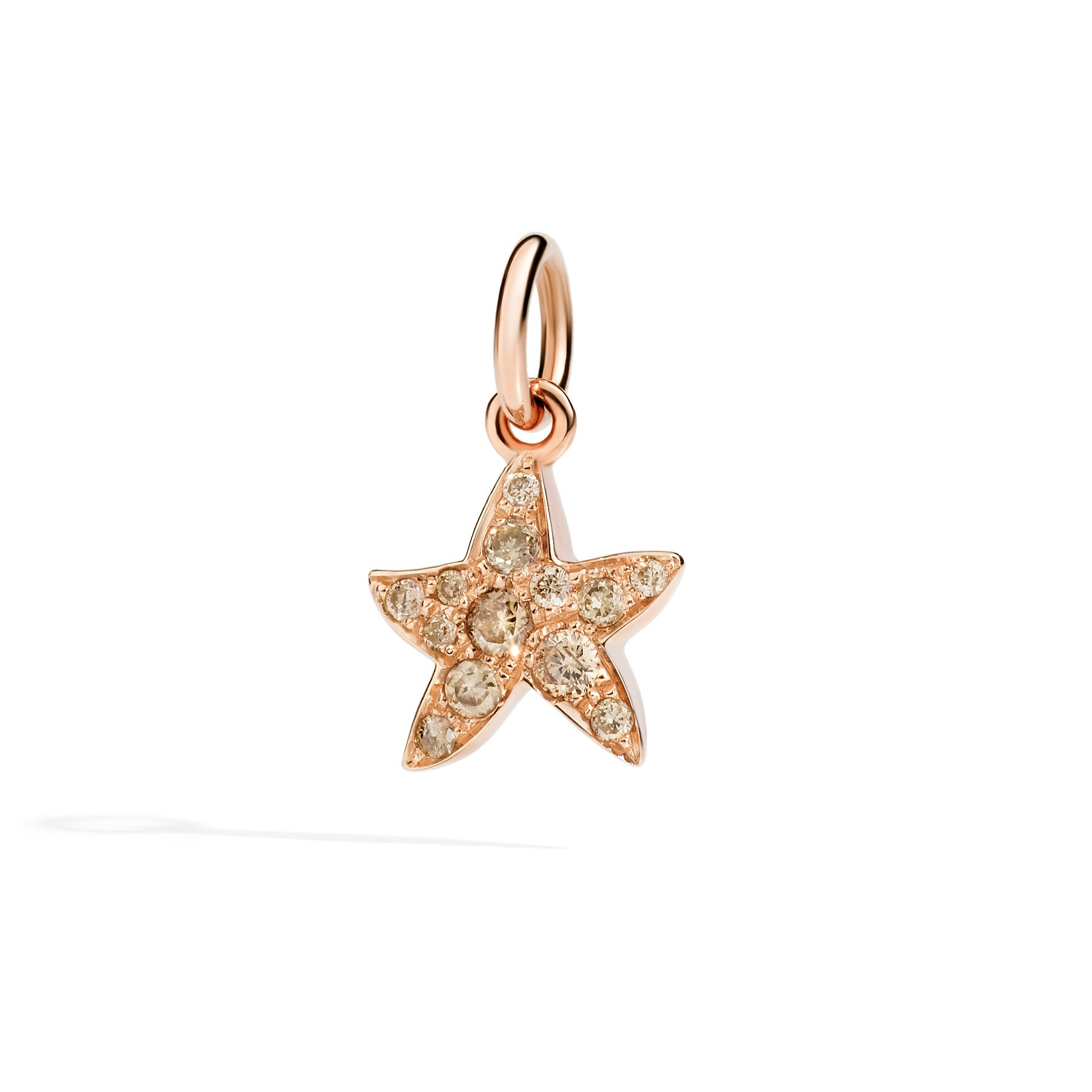 CIONDOLO STELLINA ORO ROSA & DIAMANTI BROWN 0