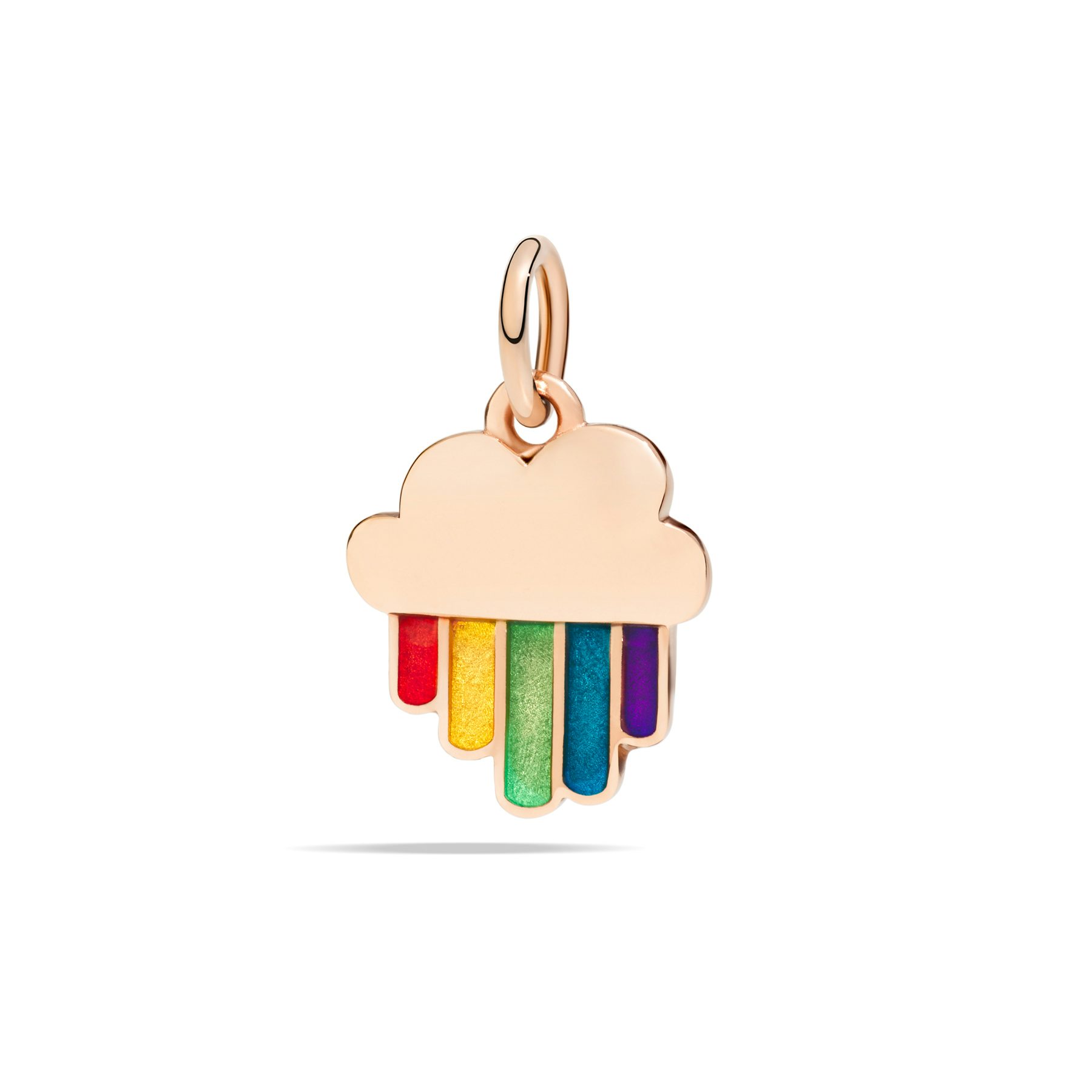 ROSE GOLD & ENAMEL RAINBOW CHARM 0