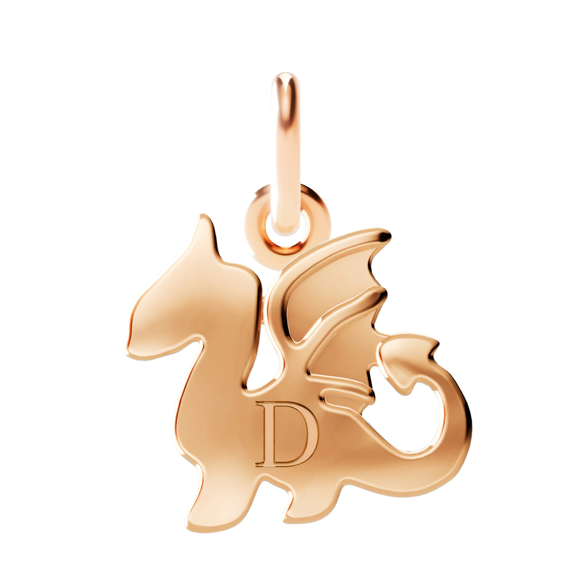 ROSE GOLD DRAGON CHARM 0