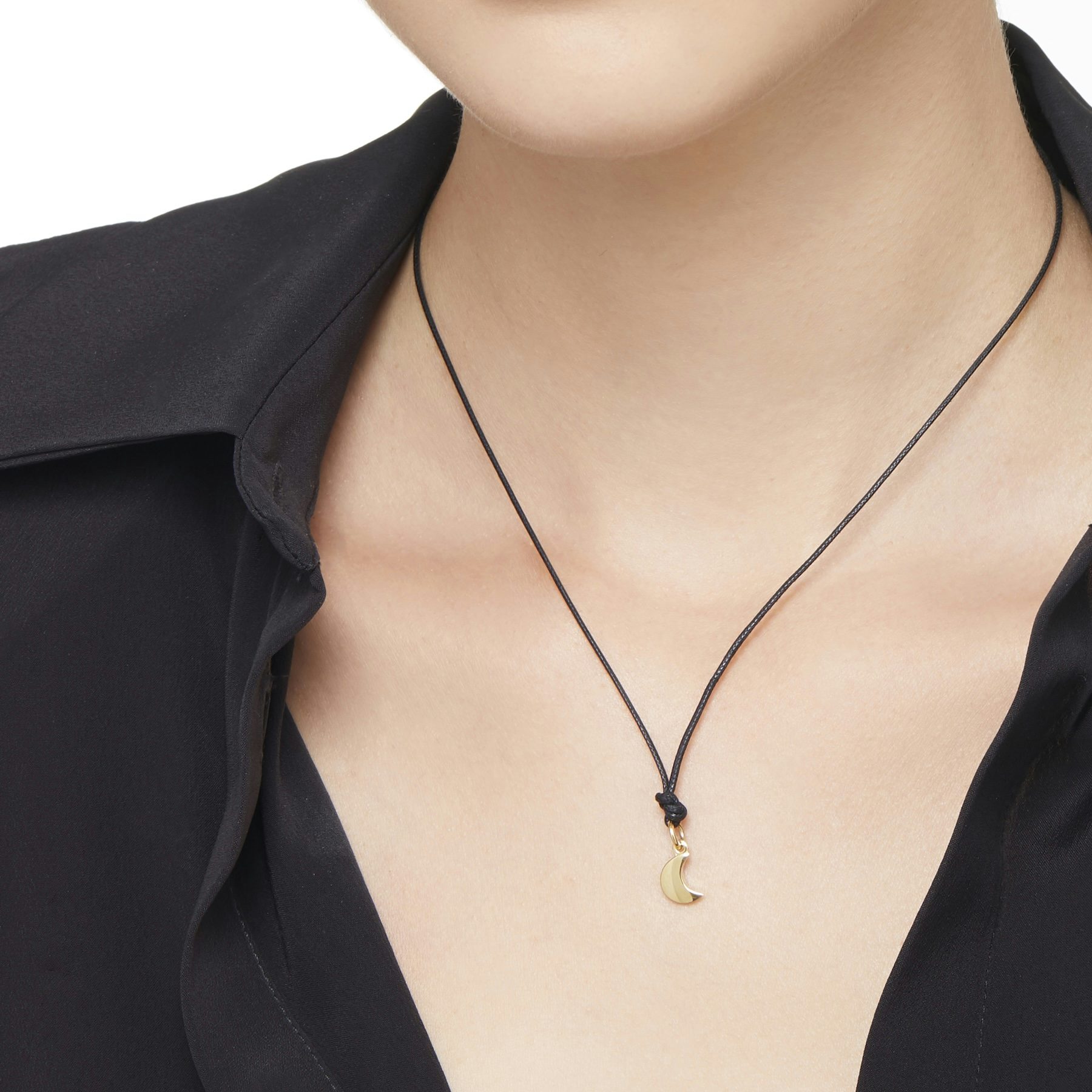 PENDENTIF LUNE OR JAUNE 1