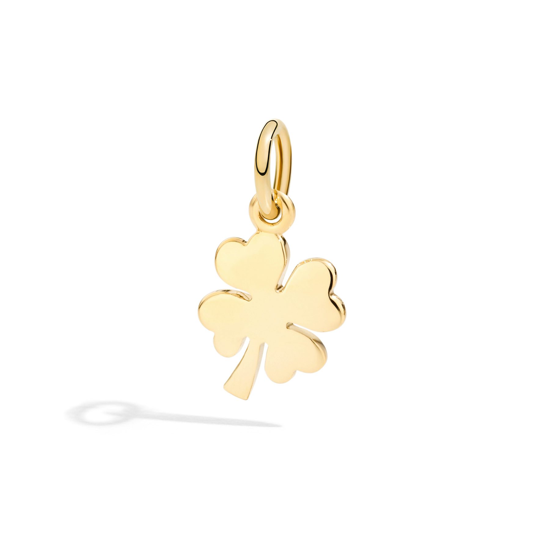 YELLOW GOLD FOUR LEAF CLOVER CHARM 0