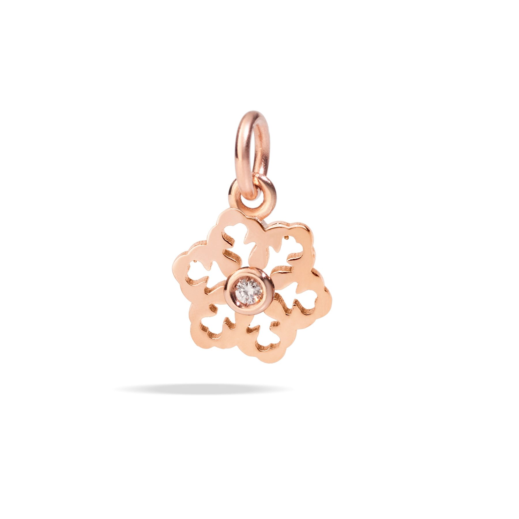 GOLD & WHITE DIAMOND SNOWFLAKE CHARM 0