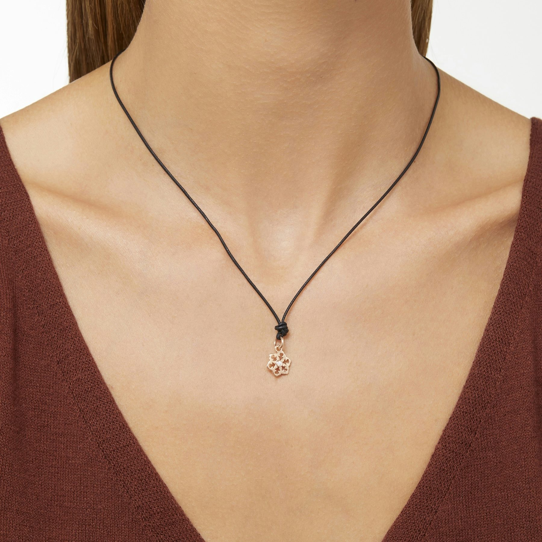 GOLD & WHITE DIAMOND SNOWFLAKE CHARM 1