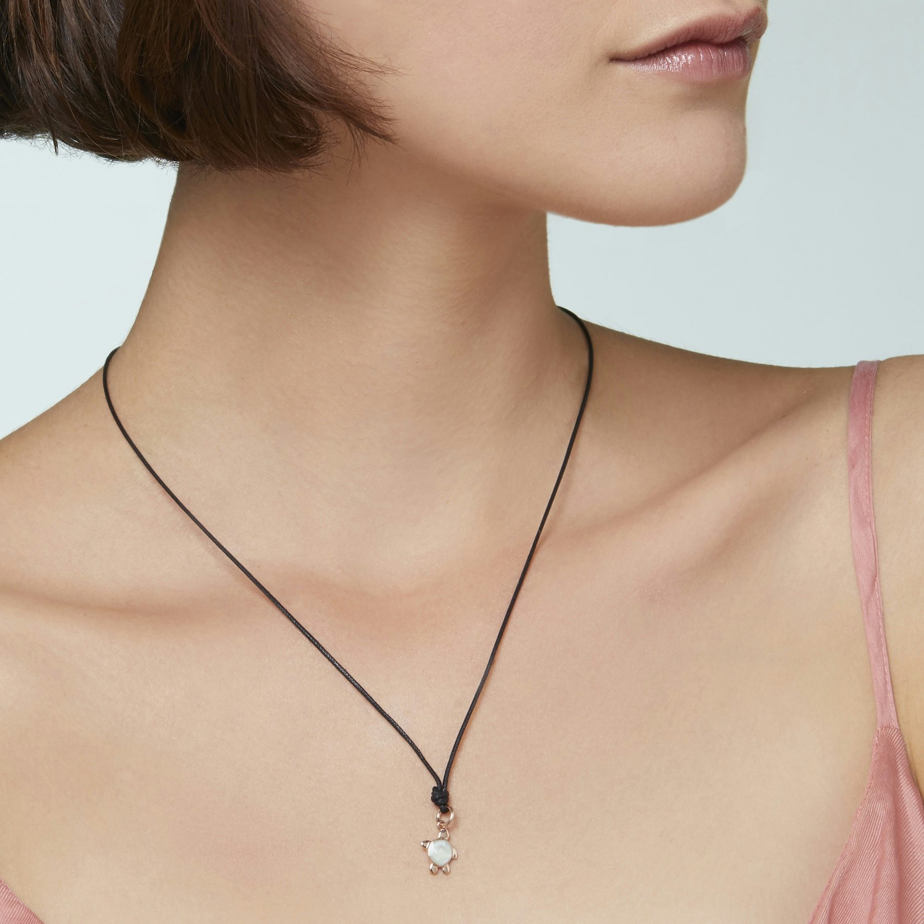 CIONDOLO TARTARUGA MARINA ORO ROSA & SMALTO 1