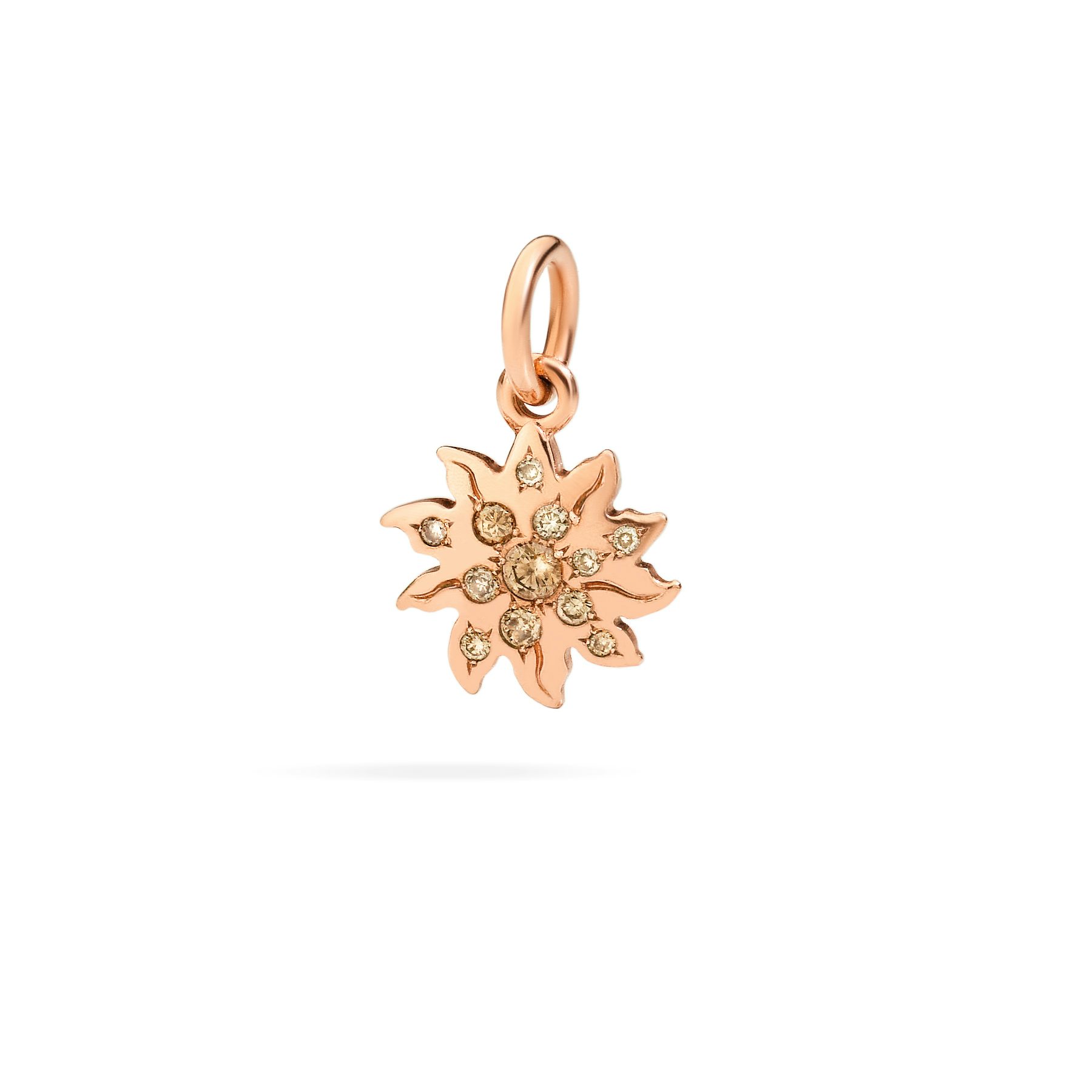 CIONDOLO SOLE ORO ROSA & DIAMANTI BROWN 0