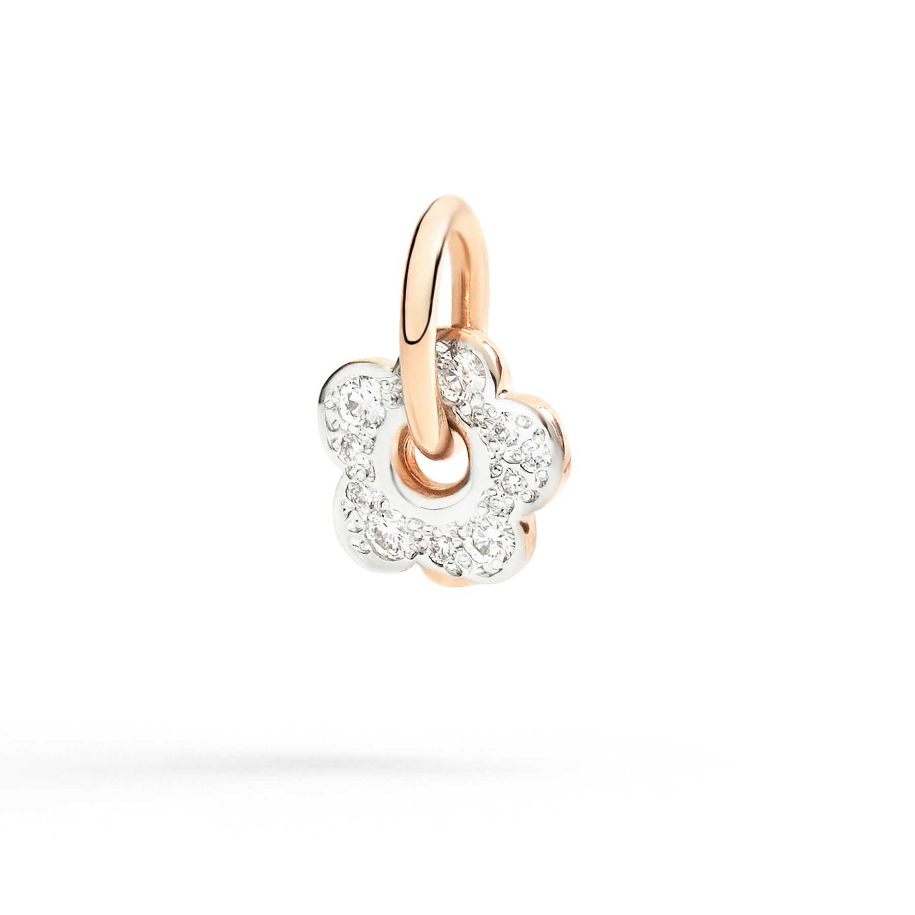 ROSE GOLD & WHITE DIAMOND FLOWER CHARM 0