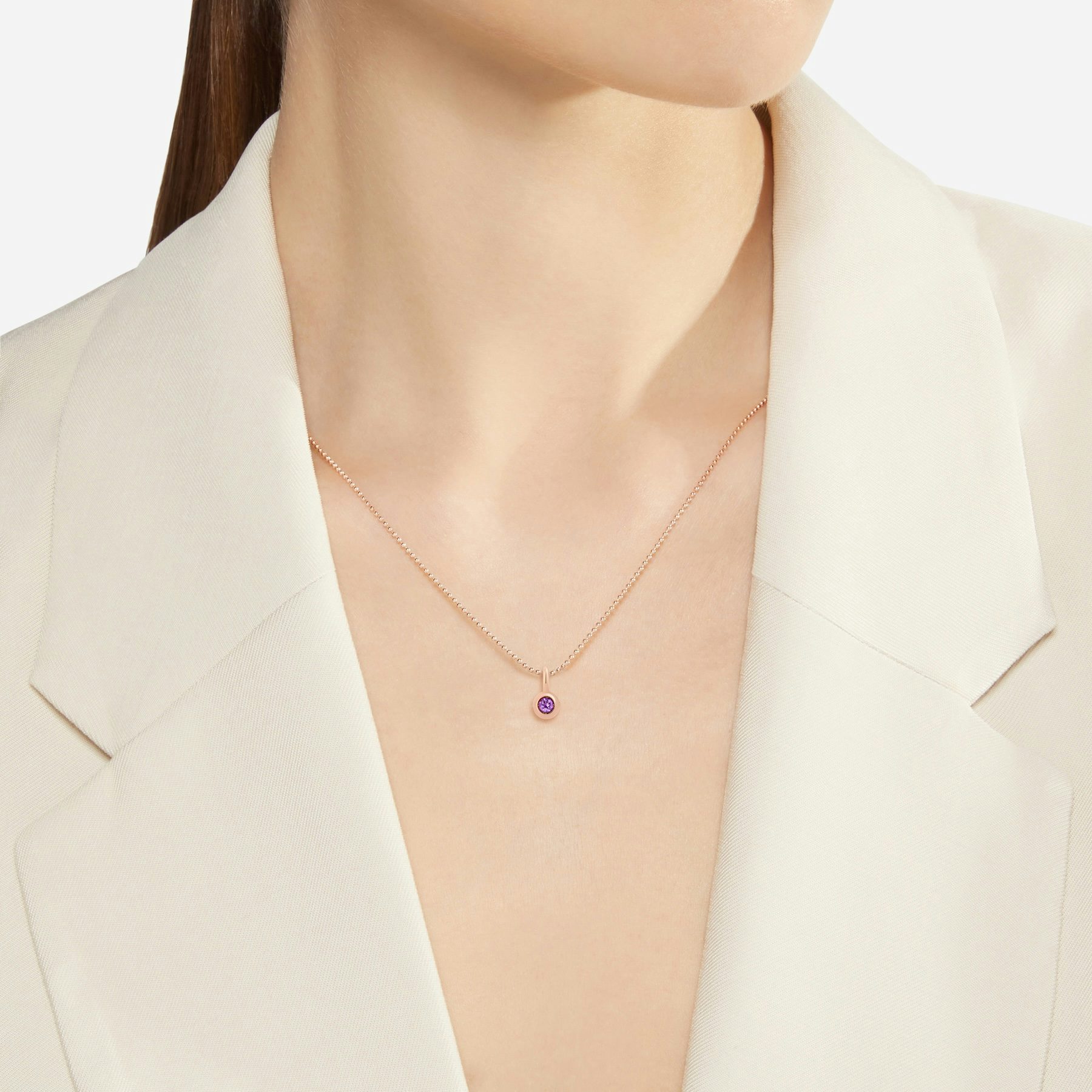 ROSE GOLD & AMETHYST BOLLICINE CHARM 1
