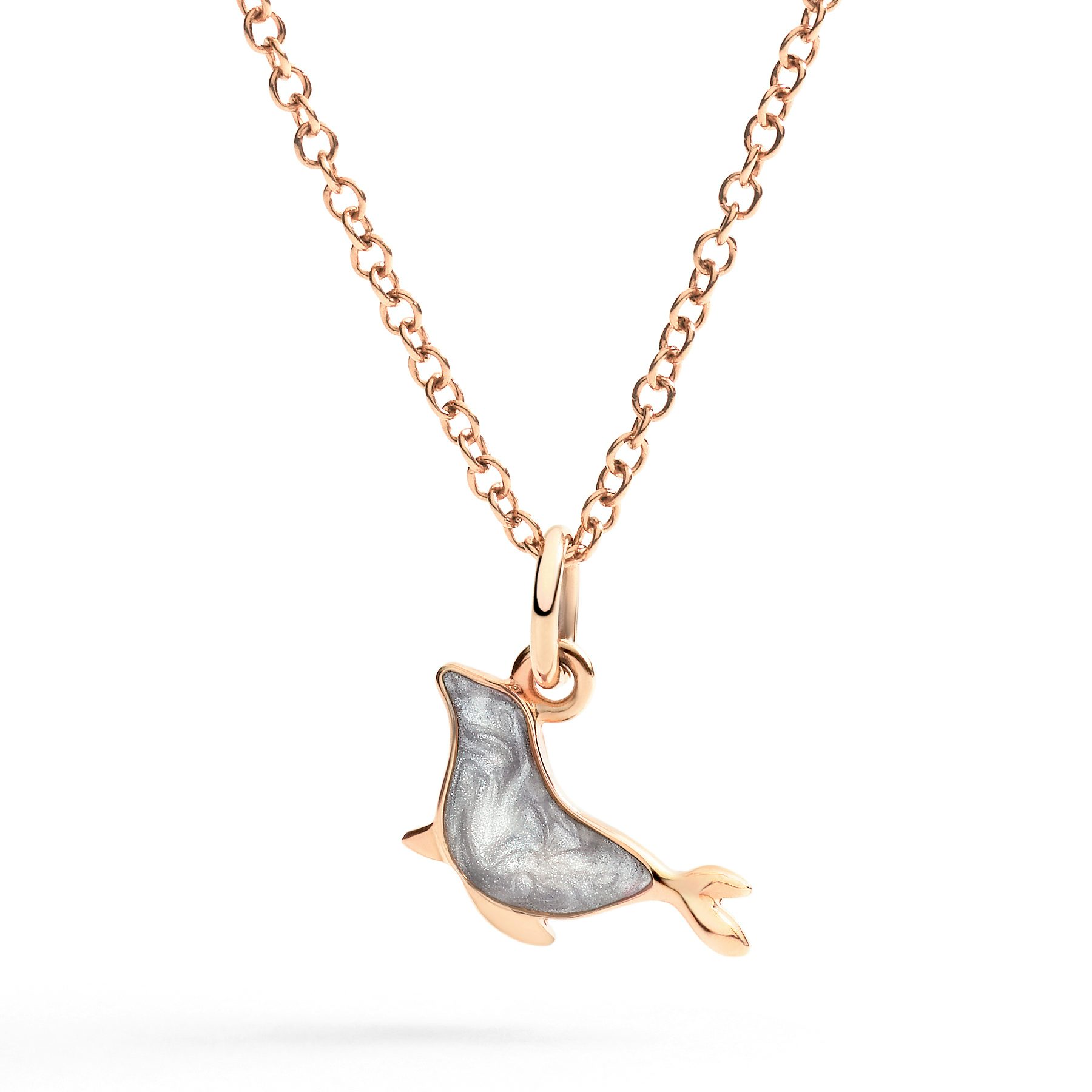 ROSE GOLD & ENAMEL SEAL CHARM 1