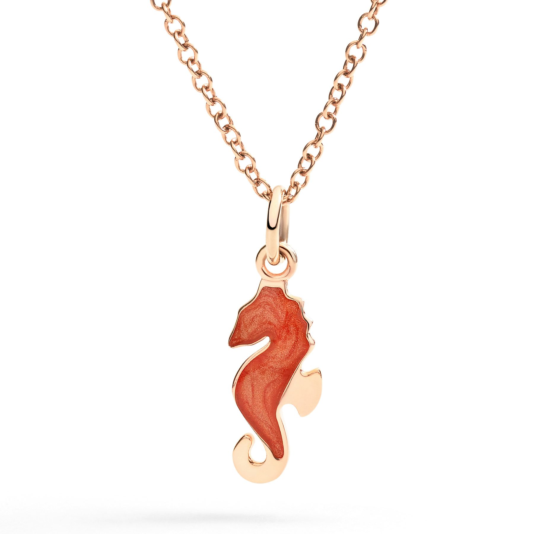 ROSE GOLD & ENAMEL SEA HORSE CHARM 1