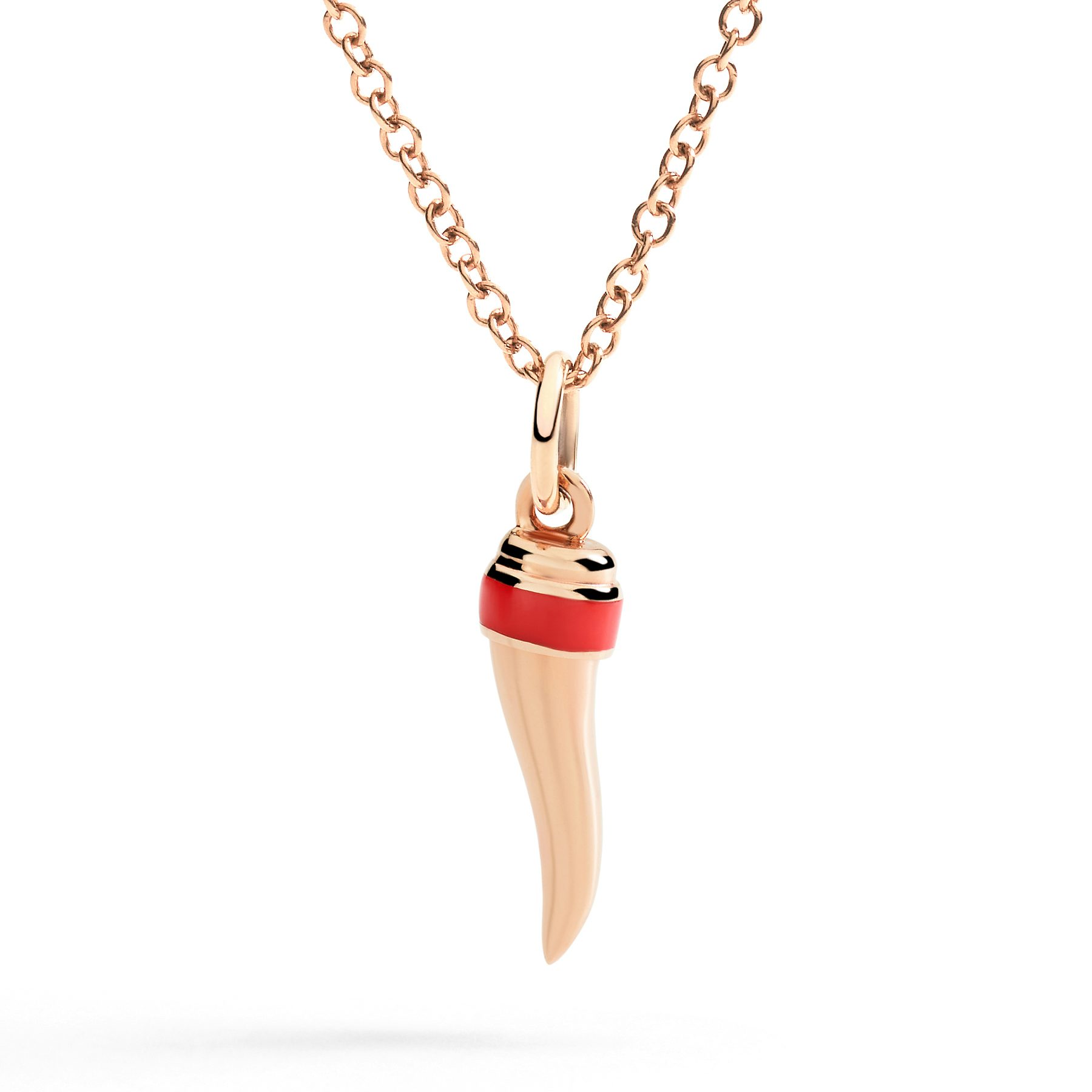 ROSE GOLD & ENAMEL HORN CHARM 1